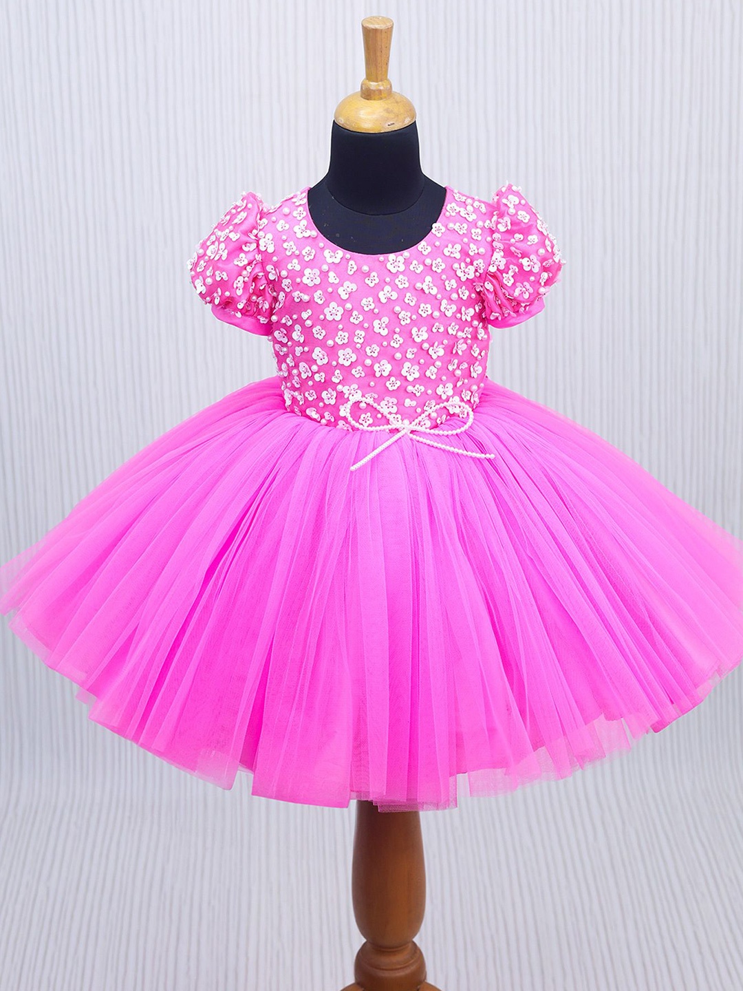 

Li & Li Boutique Girls Net Fit & Flare Dress, Pink