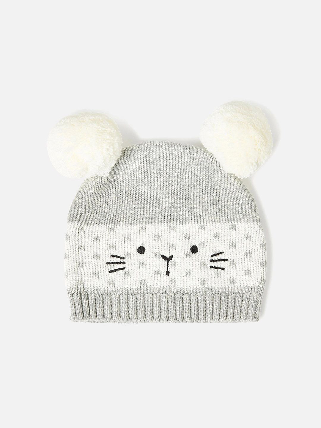 

Juniors by Babyshop Boys Cotton Printed Beanie, Grey