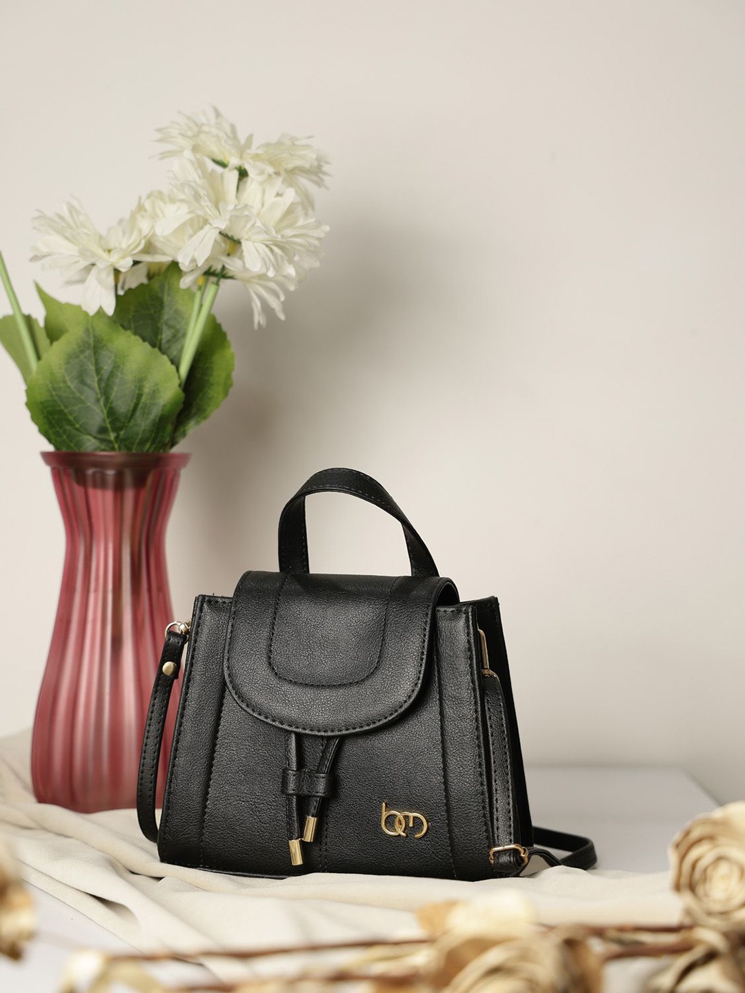 

Bagsy Malone PU Structured Sling Bag, Black