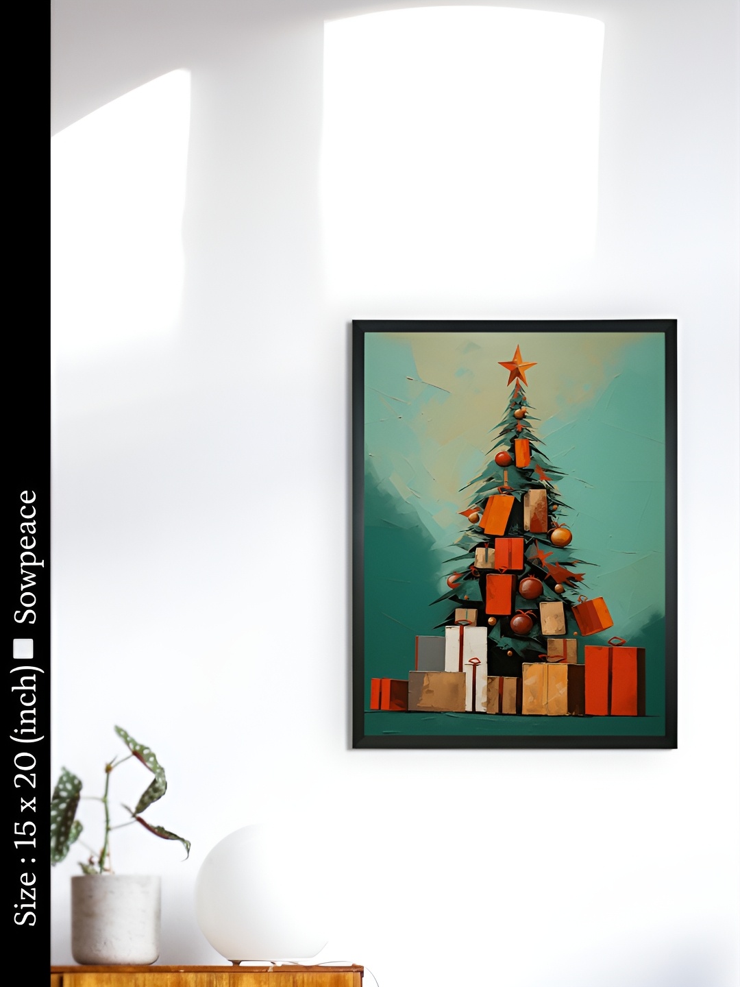 

SOWPEACE Green & Red 1 Piece Canvas Abstract Wall Photographs