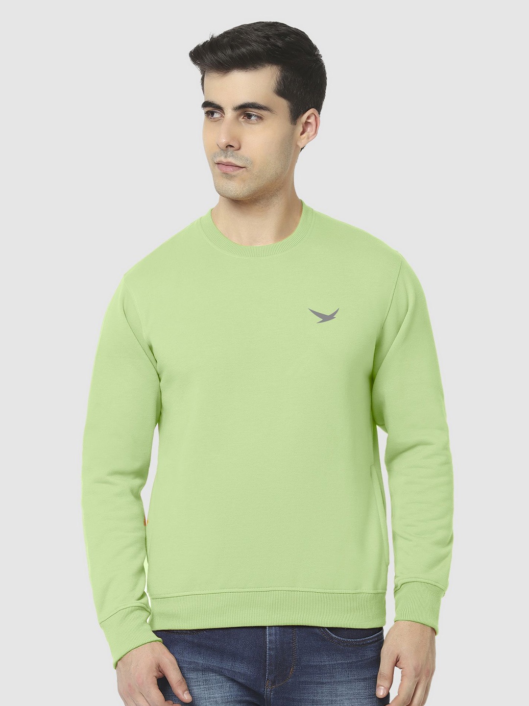 

HiFlyers Men Pullover Sweatshirt, Lime green