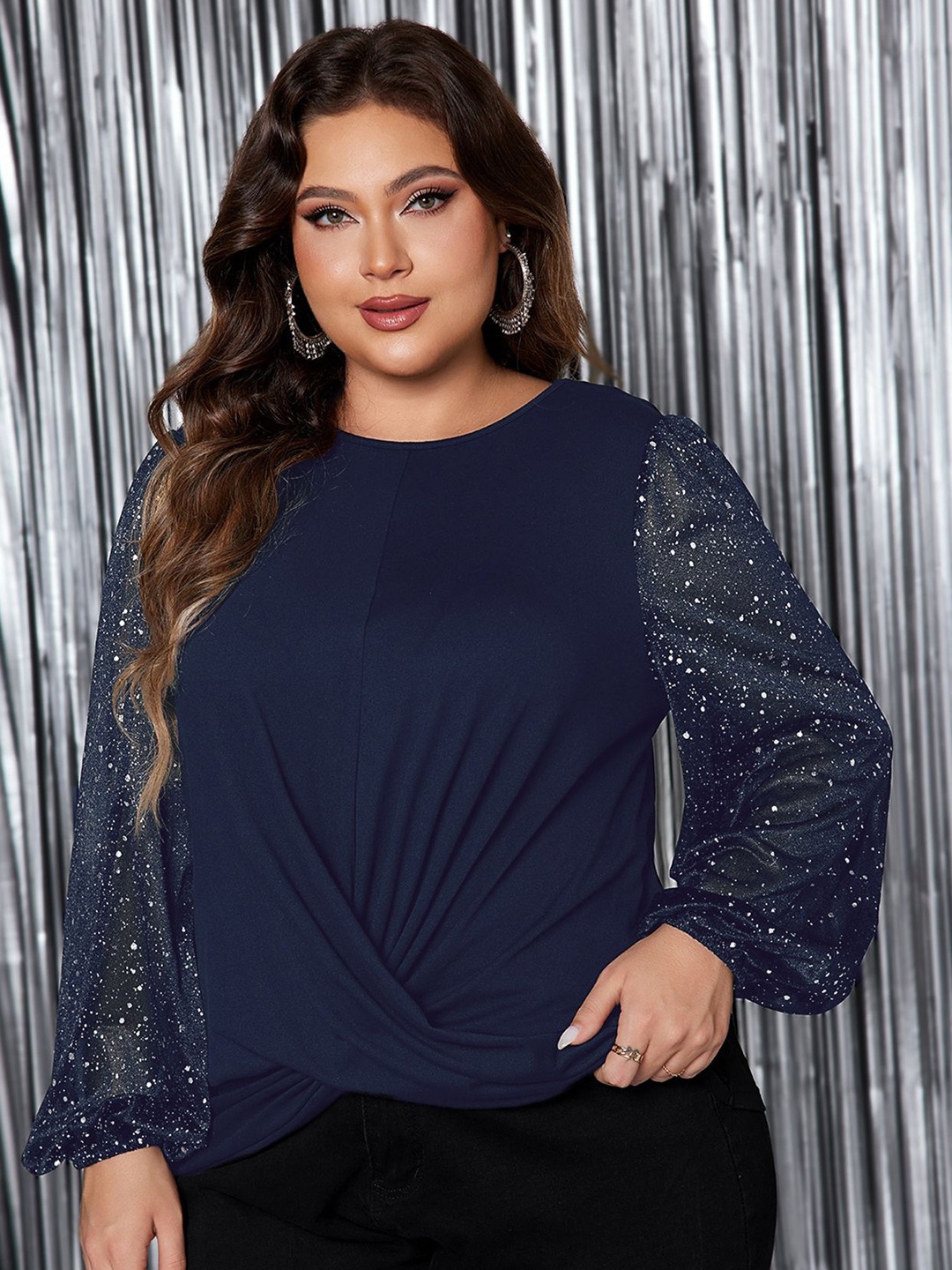 

StyleCast Curve Top, Blue