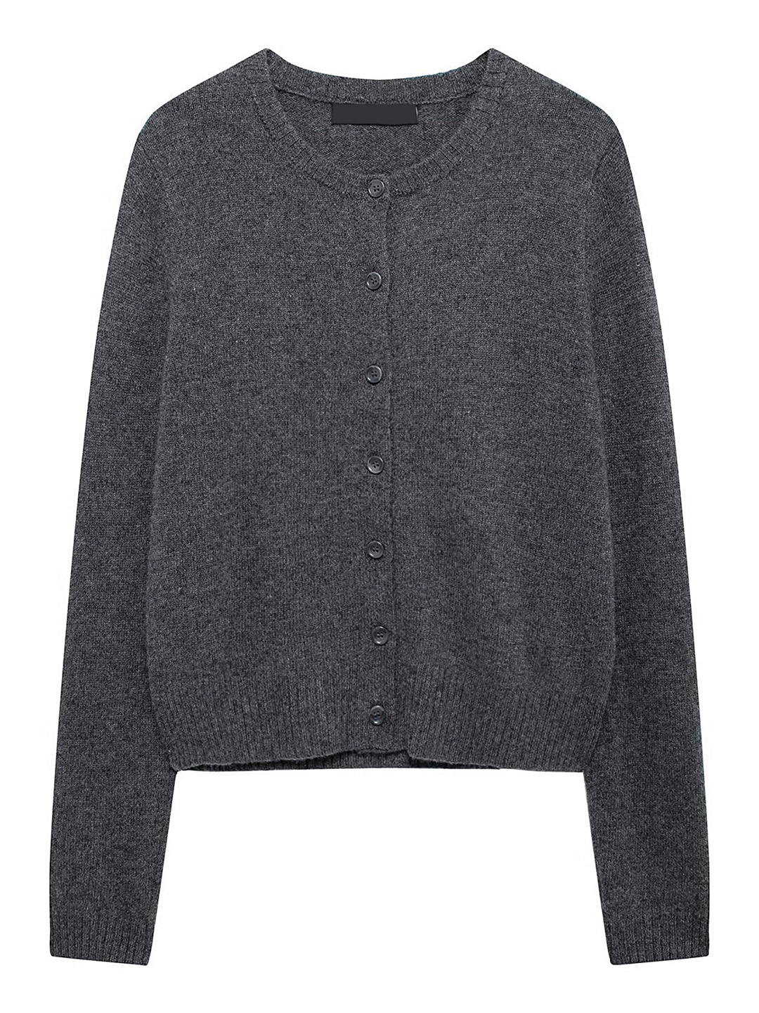 

LULU & SKY Women Round Neck Cardigan, Grey