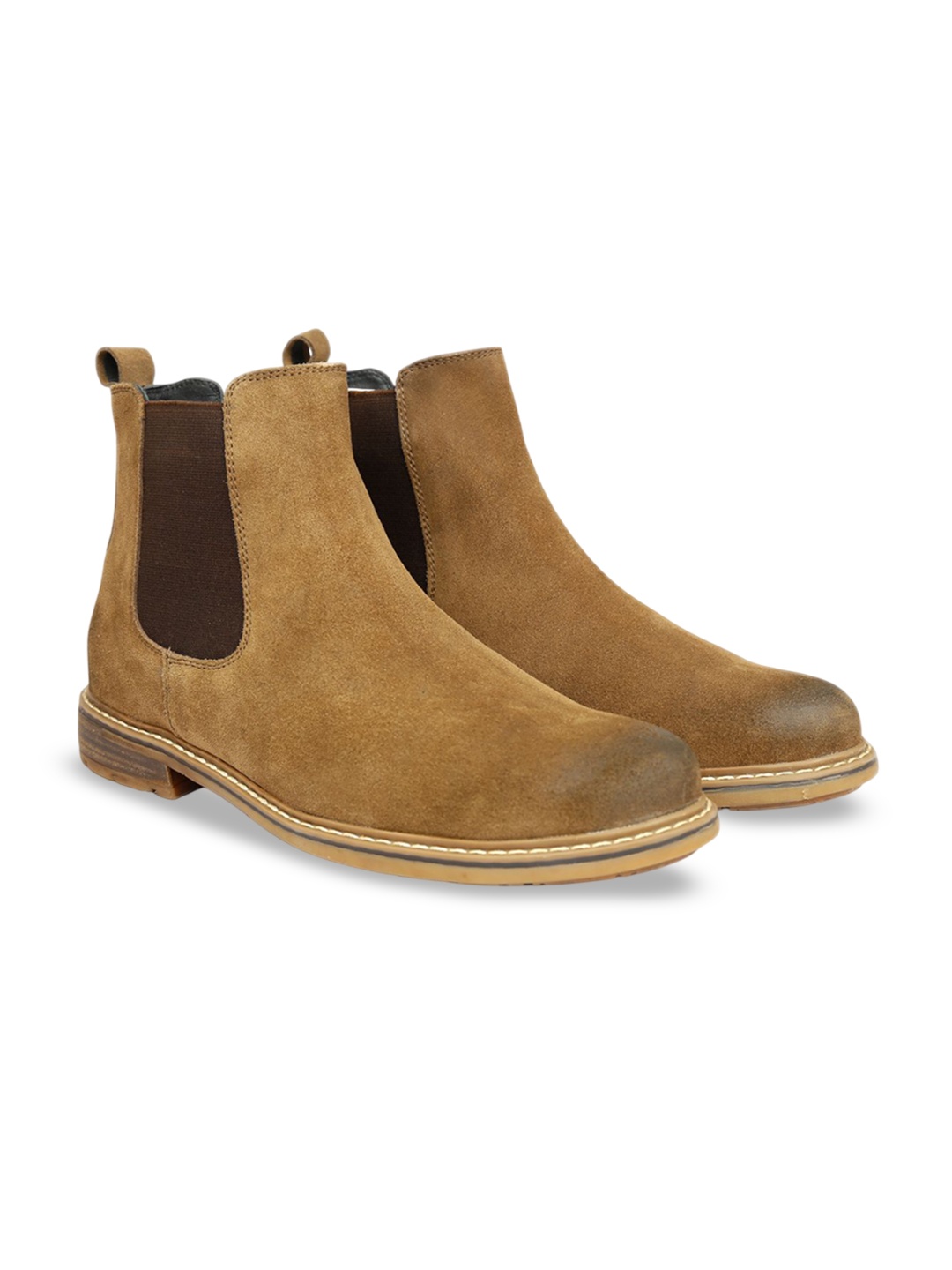 

The Roadster Lifestyle Co Men Leather Chelsea Boots, Tan