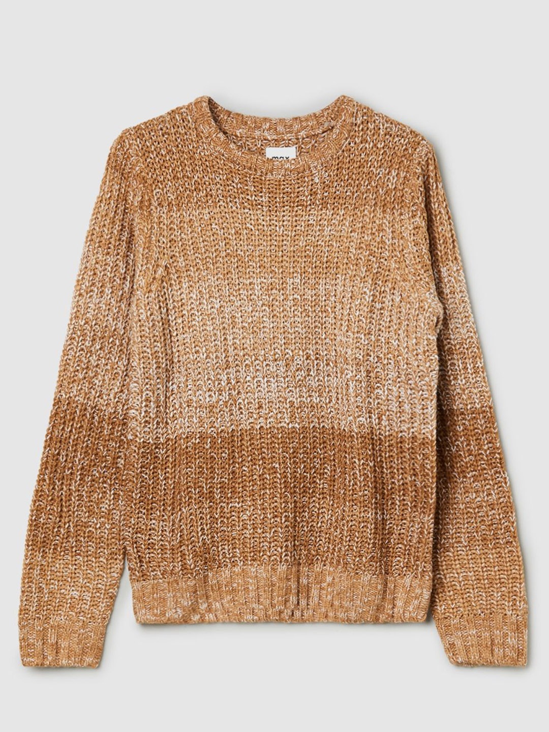 

max Boys Round Neck Knitted Pullover, Brown