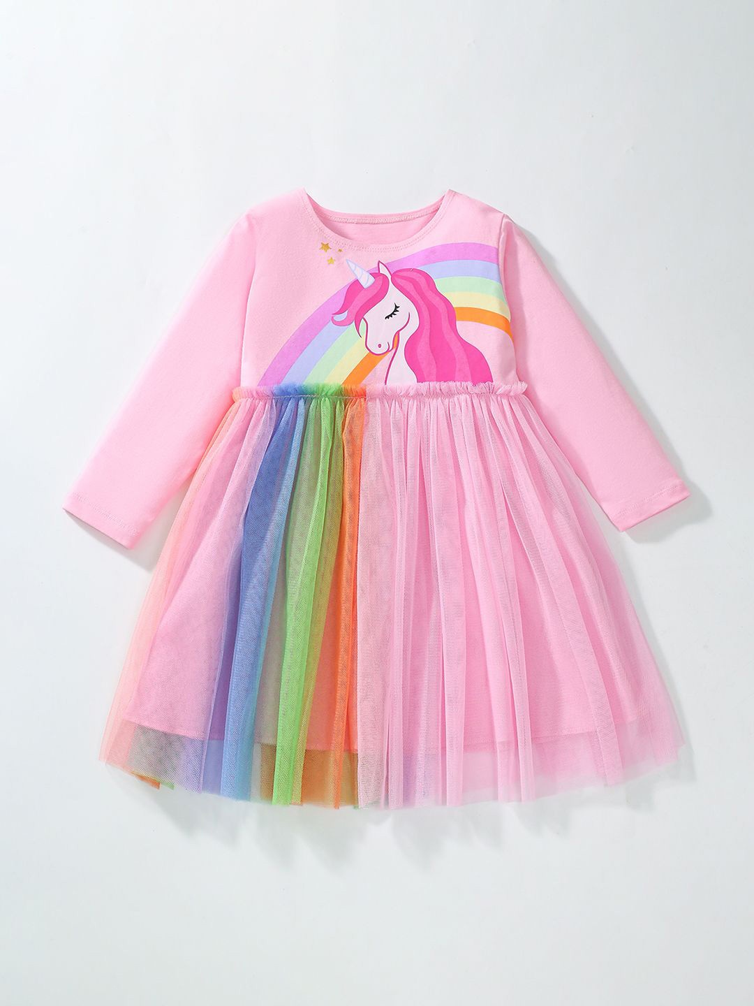 

JC SPARKLE Girls Cotton Fit & Flare Dress, Pink