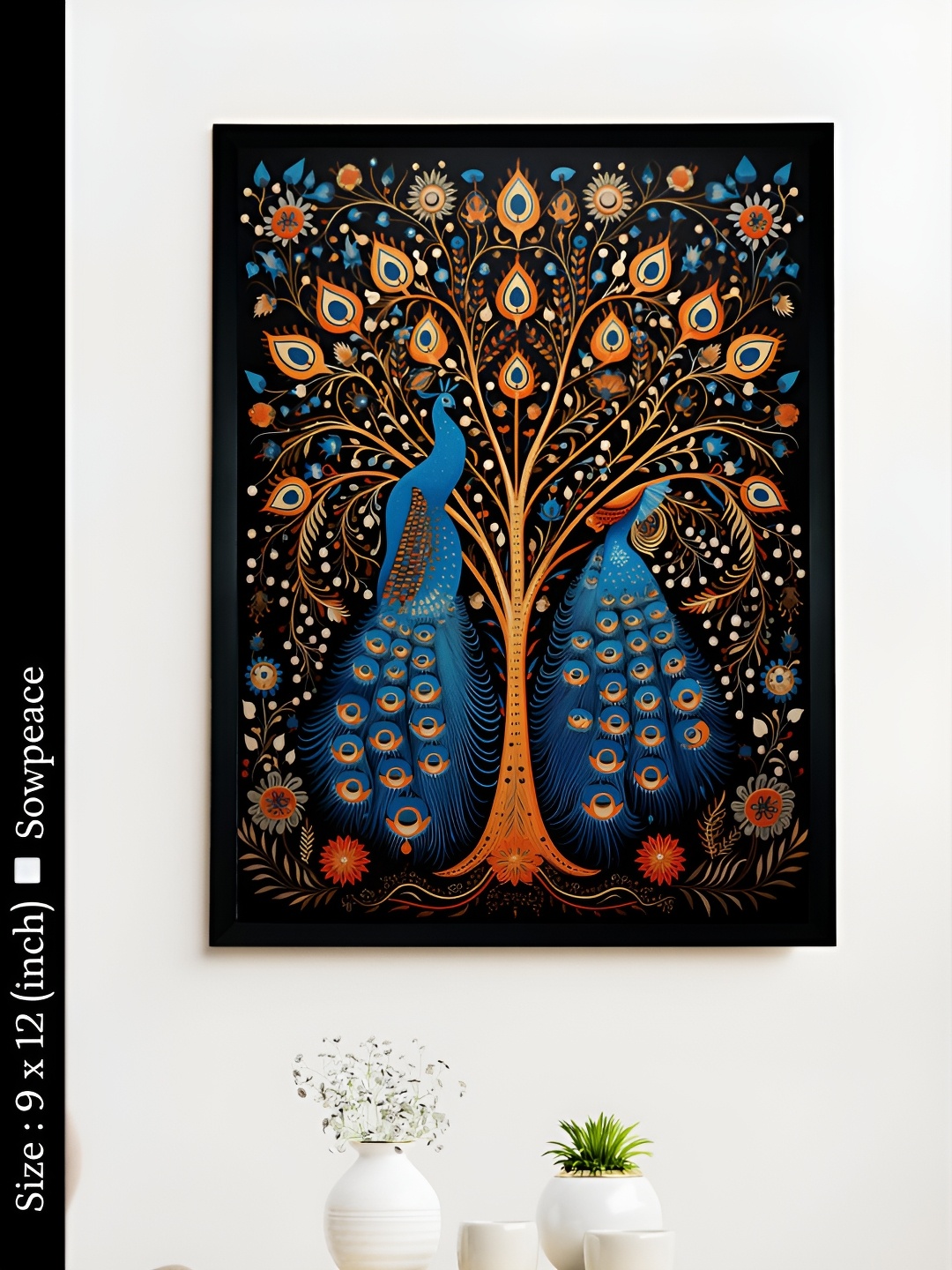 

SOWPEACE Blue & Orange 1 Piece Canvas Other Wall Photographs