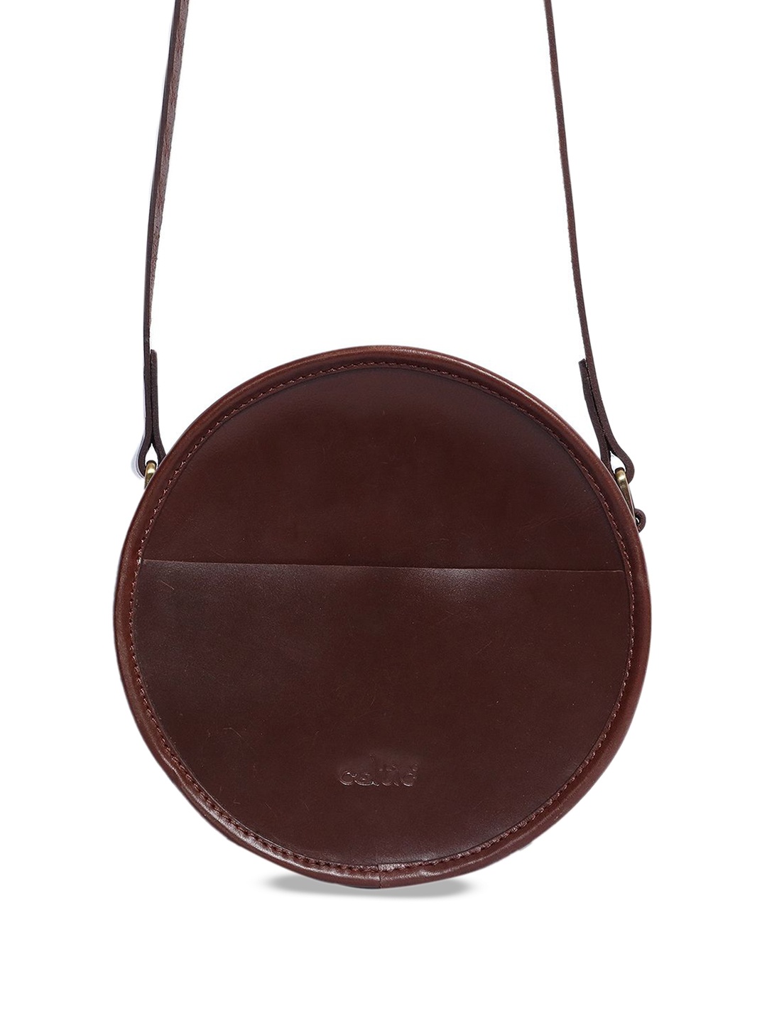 

Celtic Leather Crossbody Sling Bag, Brown