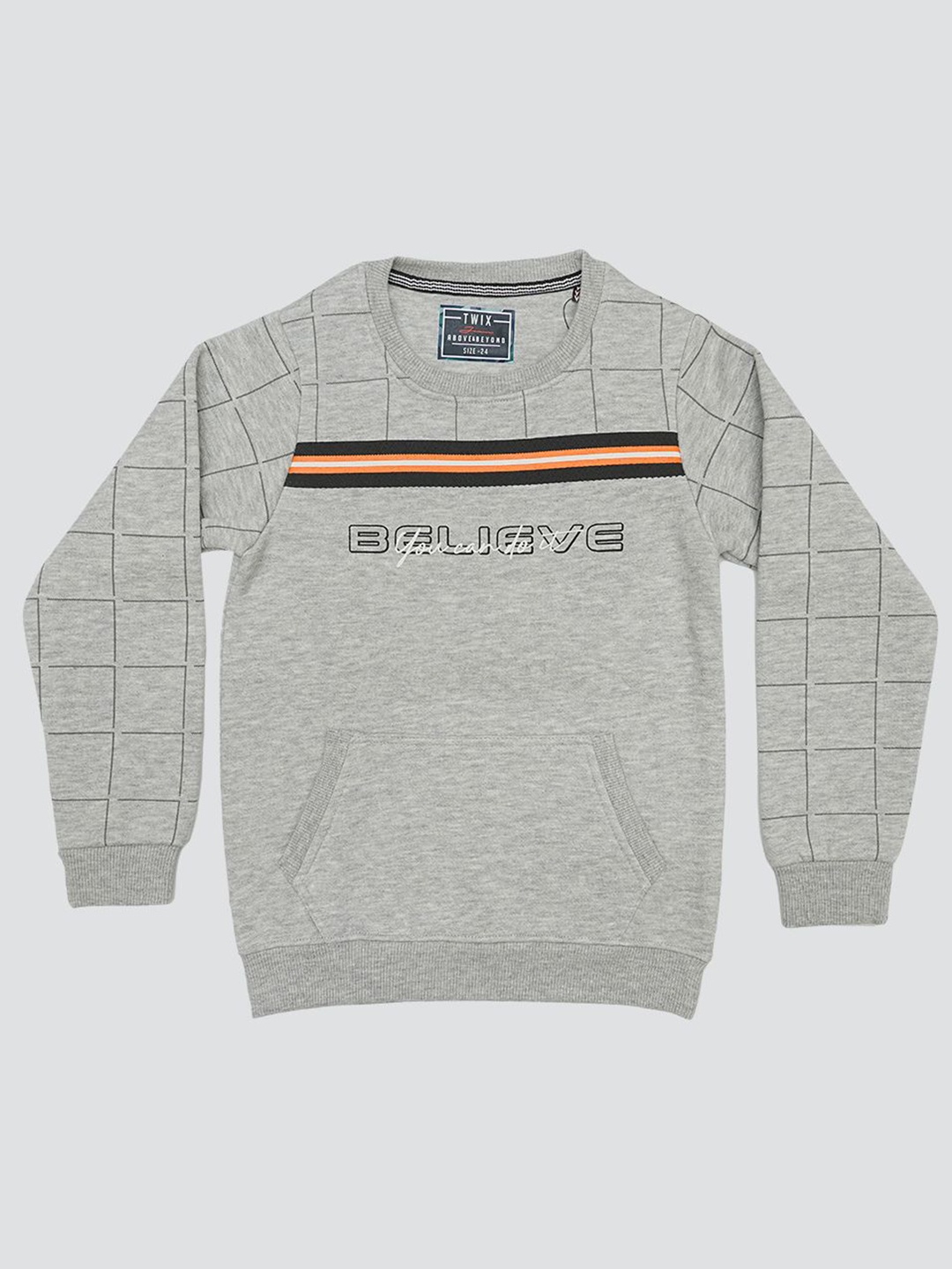 

TWIX Boys Printed Sweatshirt, Grey