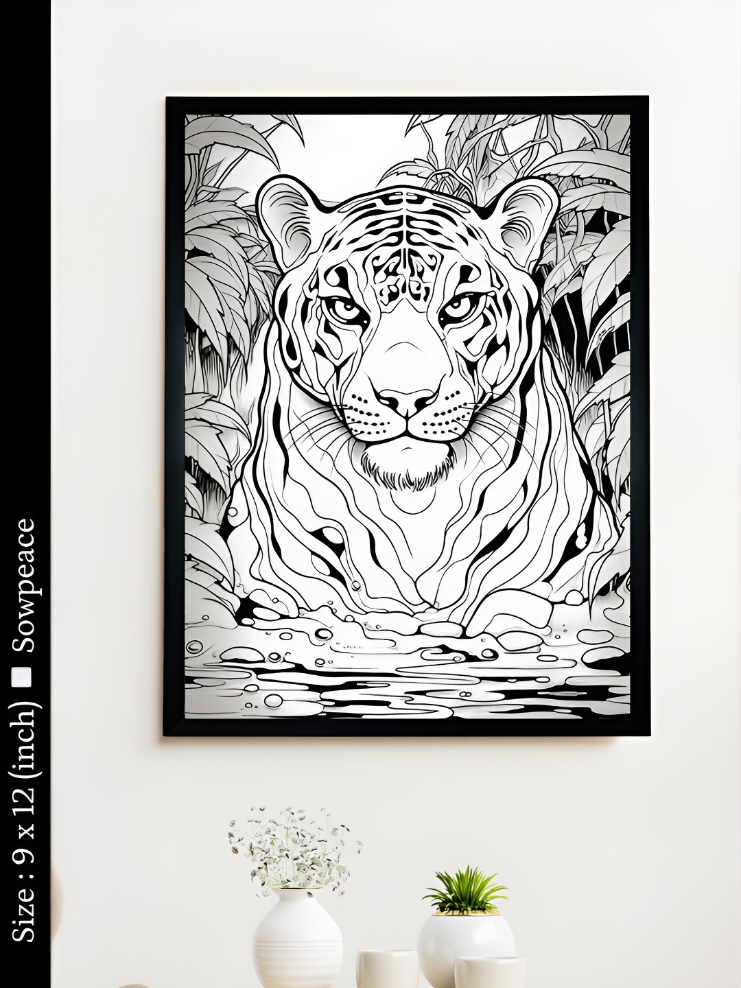 

SOWPEACE White & Black 1 Piece Canvas Abstract Wall Photographs