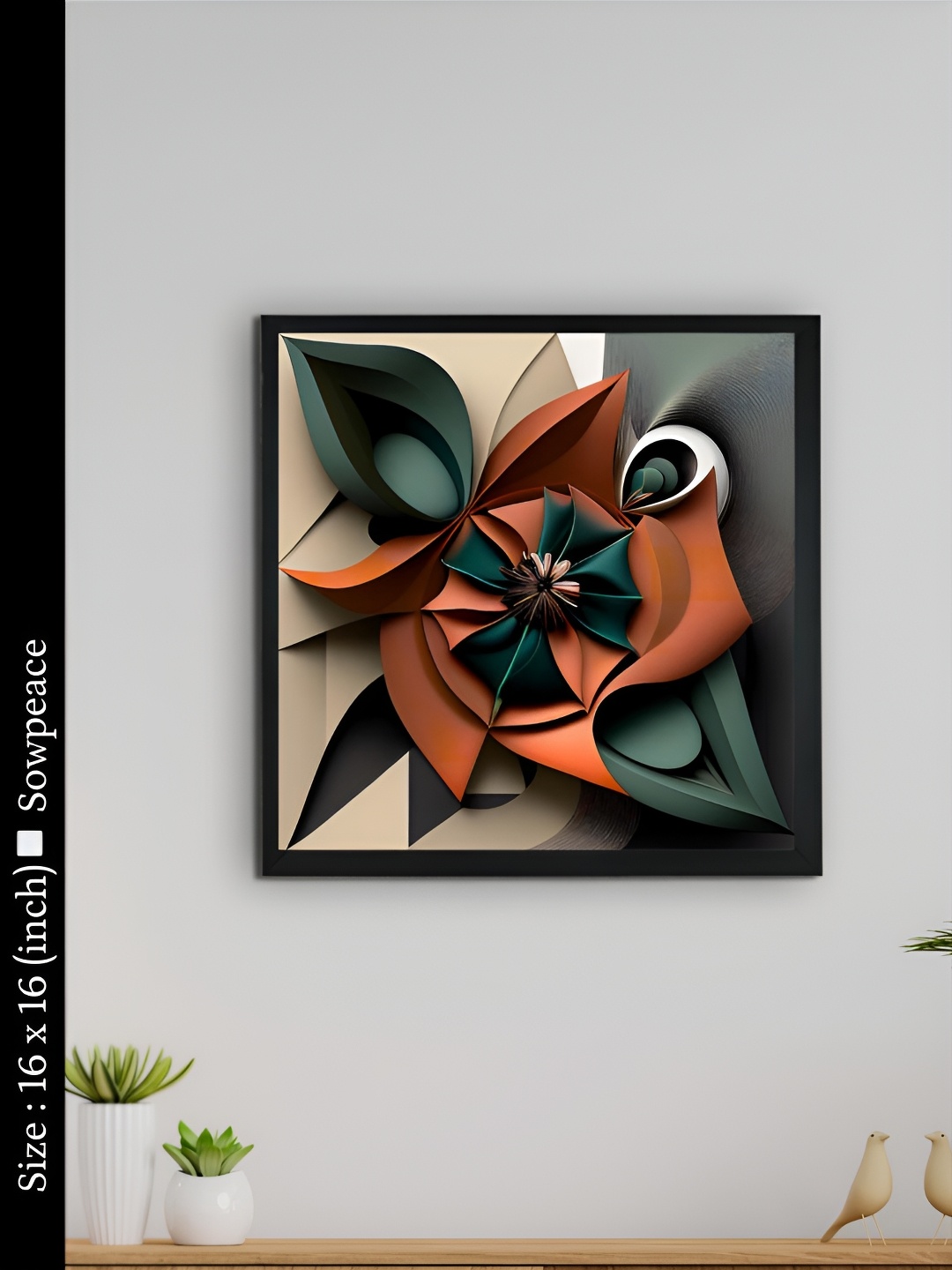 

SOWPEACE Grey & Maroon 1 Piece Canvas Abstract Wall Photographs