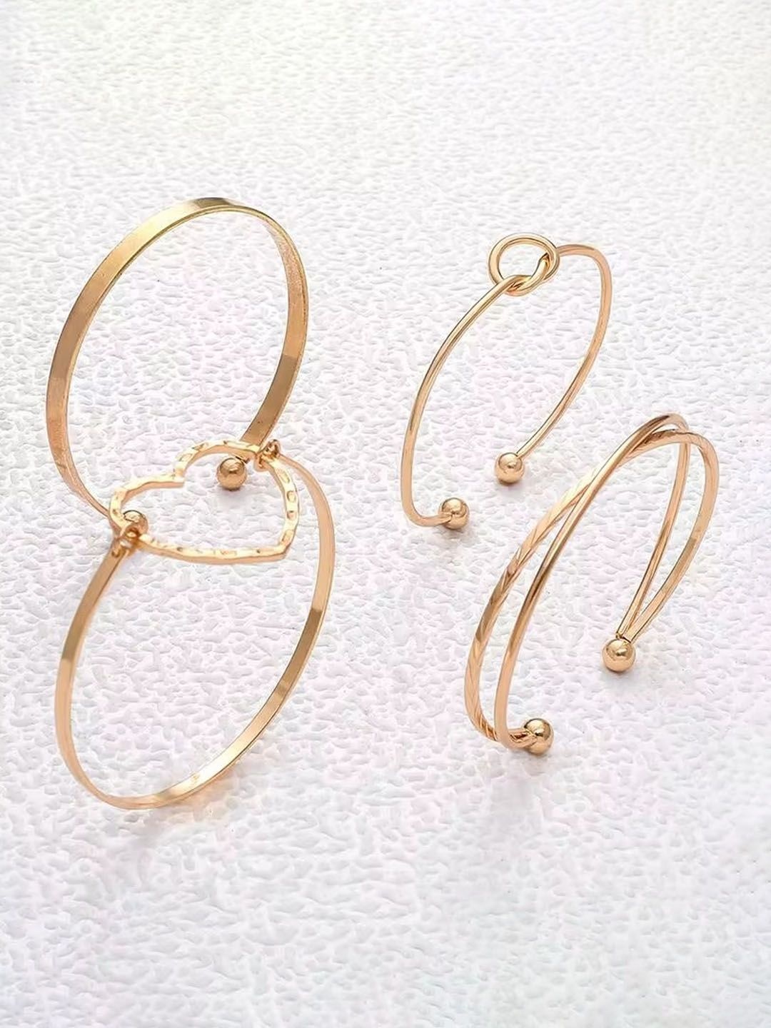 

Jewels Galaxy Set Of 4 Gold-Plated Cuff Bracelet