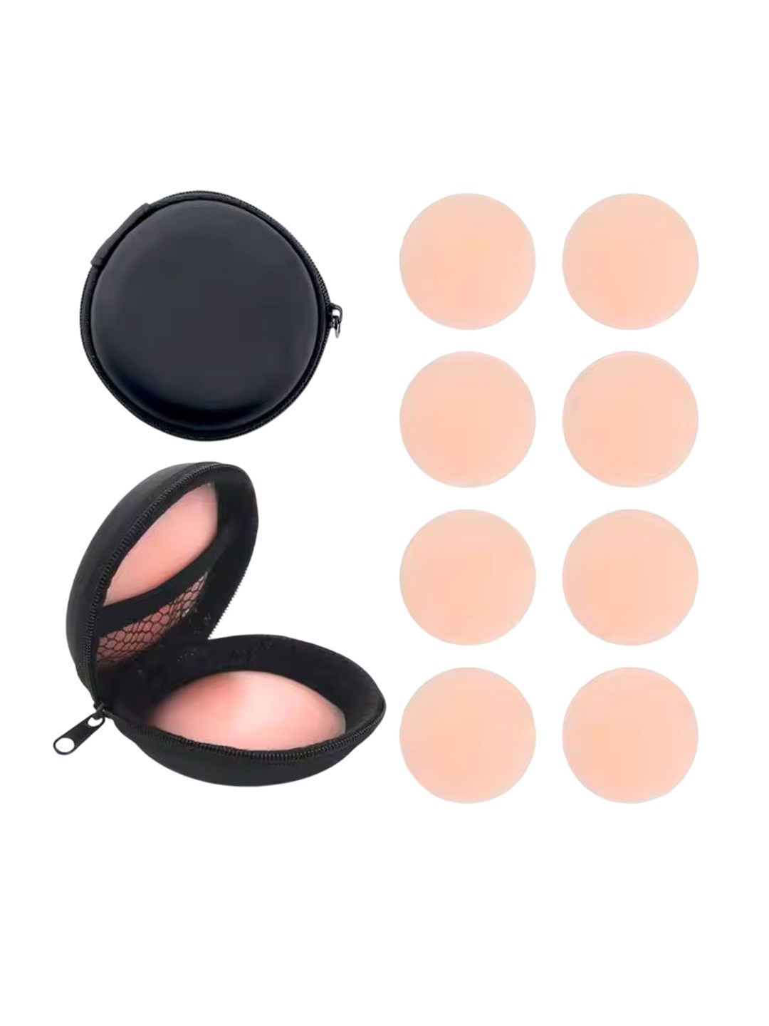 

PLUMBURY Women Set of 4 Reusable Stick-On Lingerie accessories, Beige