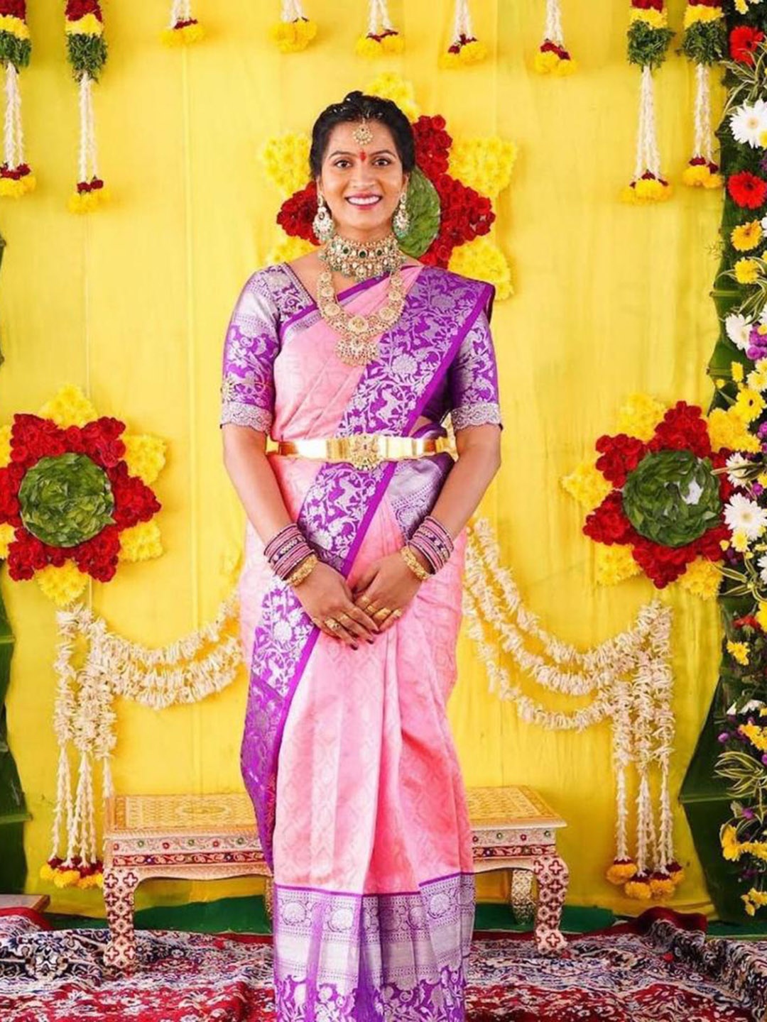 

Visit Wear Ethnic Motifs Zari Pure Silk Banarasi Saree, Pink