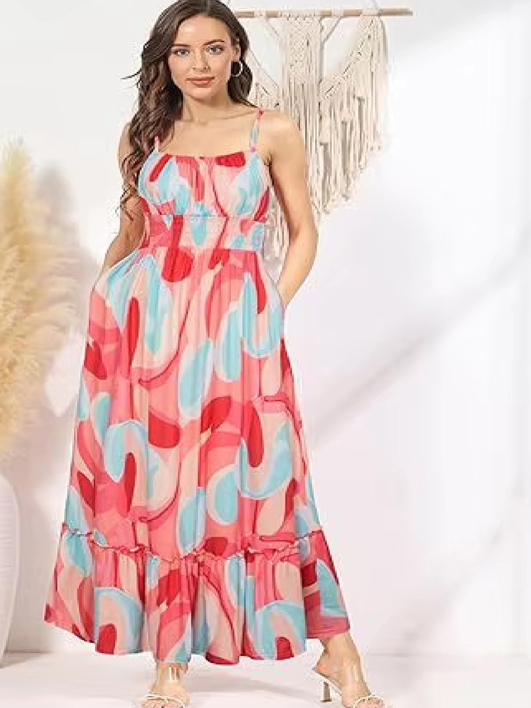 

StyleCast Women Floral Printed Drop-Waist Dress, Pink