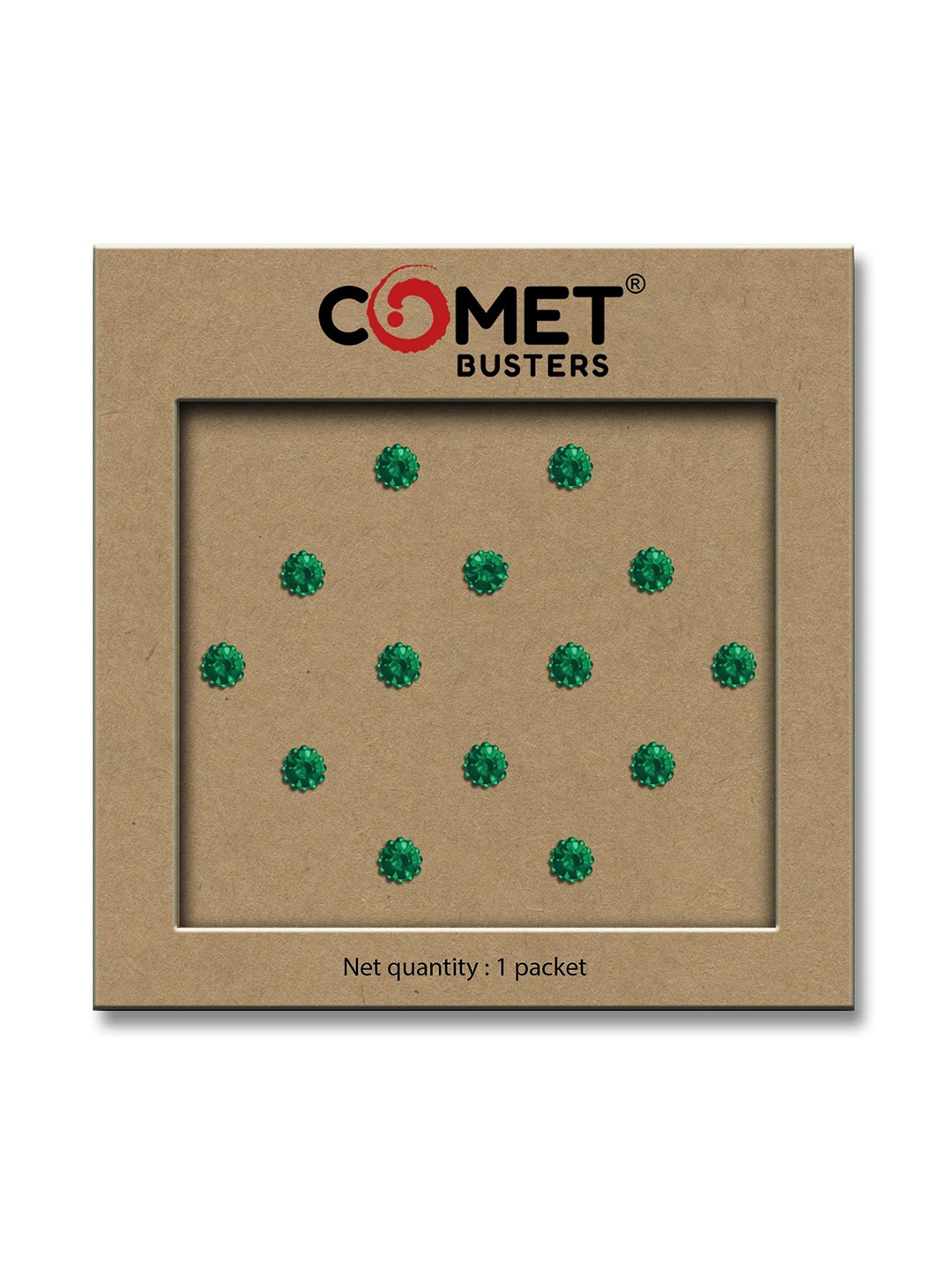 

Comet Busters Beautiful Traditional Circular Bindi - Green