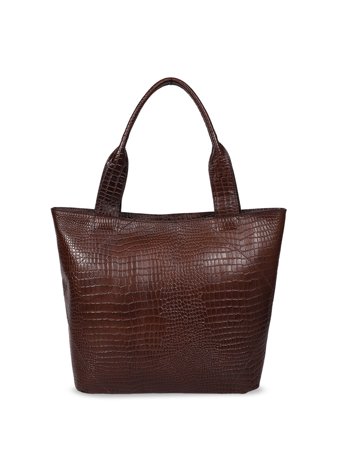 

Celtic Textured Leather Shopper Tote Bag, Brown
