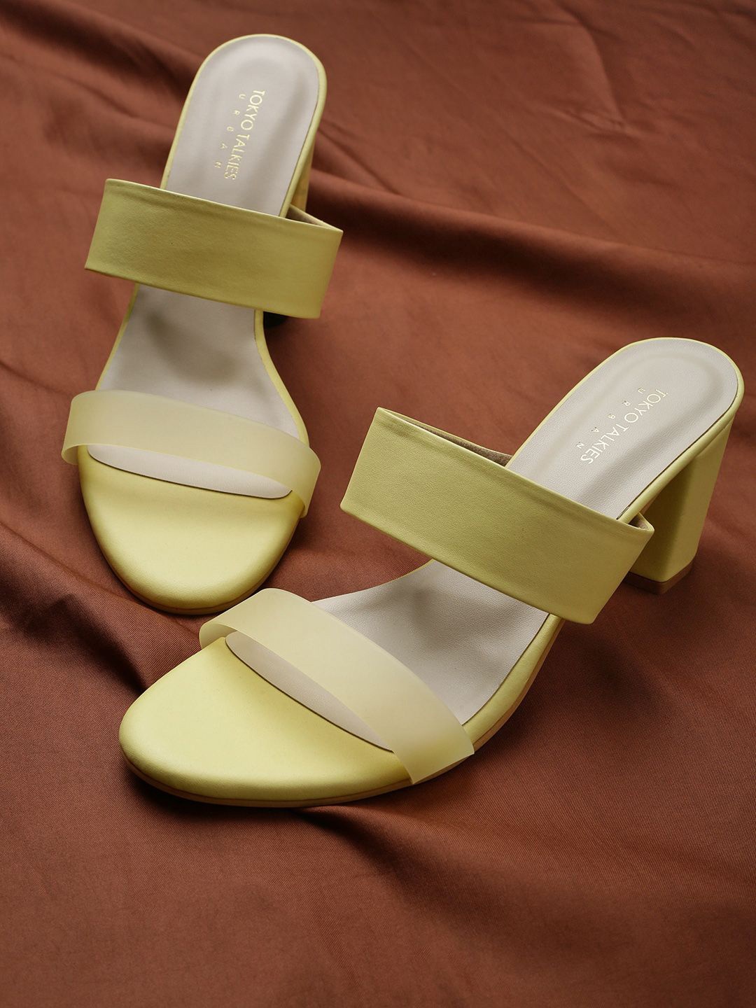 

Tokyo Talkies Women Open Toe Block Sandals, Yellow