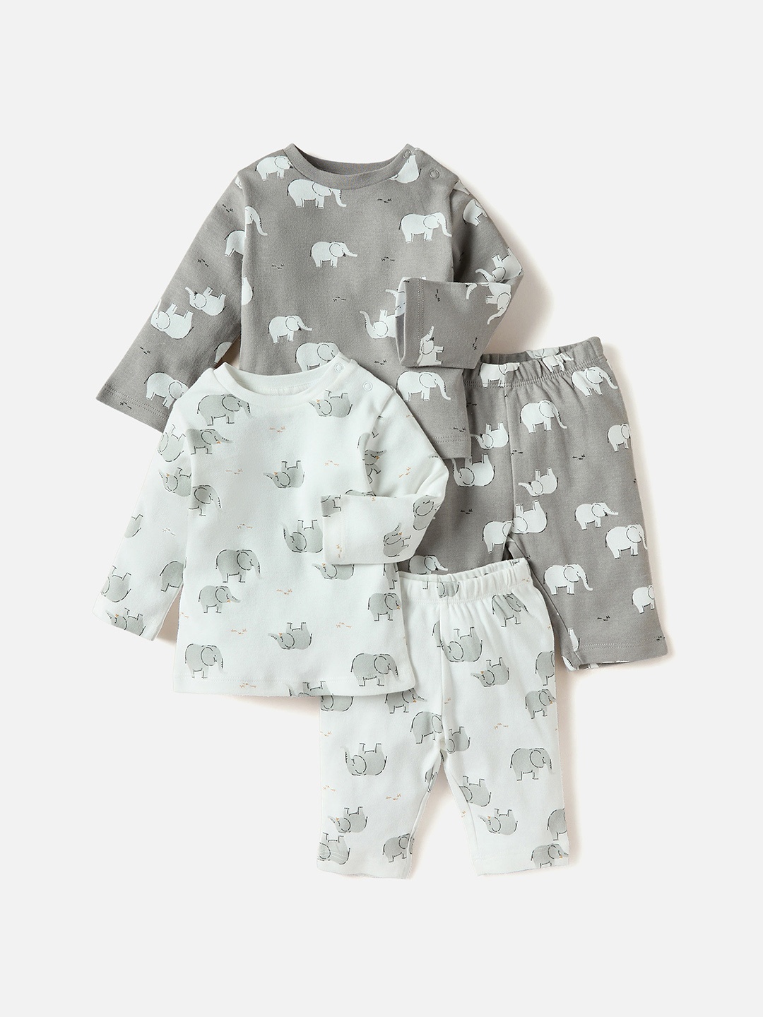 

Juniors by Babyshop Boys Printed T-shirt with Pyjamas, White