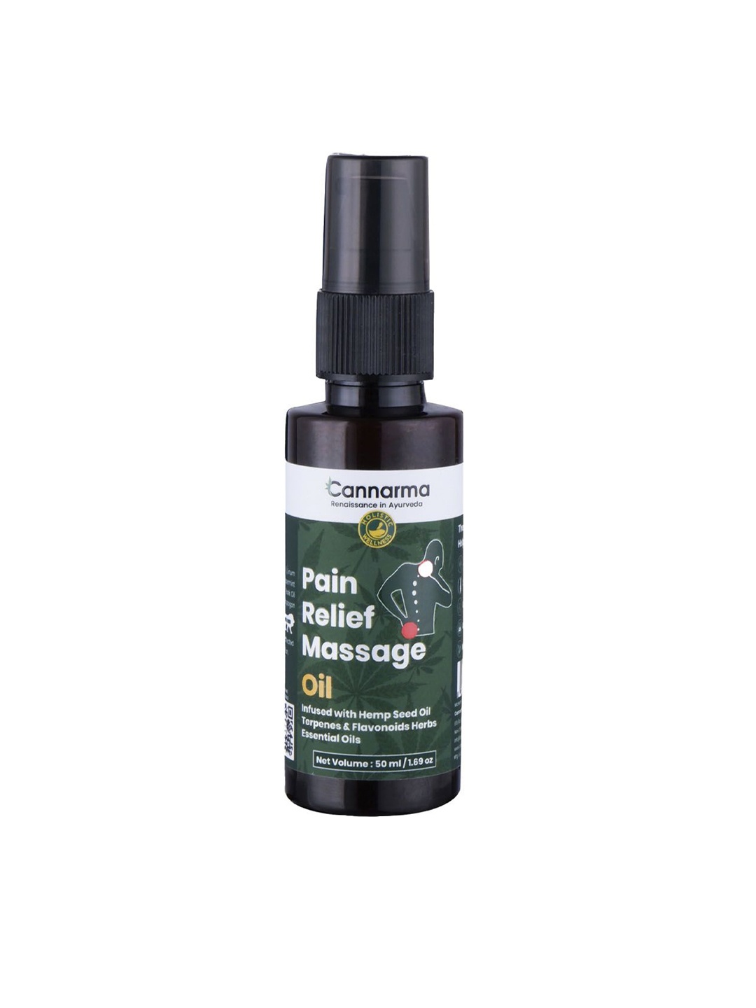 

Cannarma Hemp 100% Natural 3X Faster Pain Relief Massage Oil- 50 ml, Green