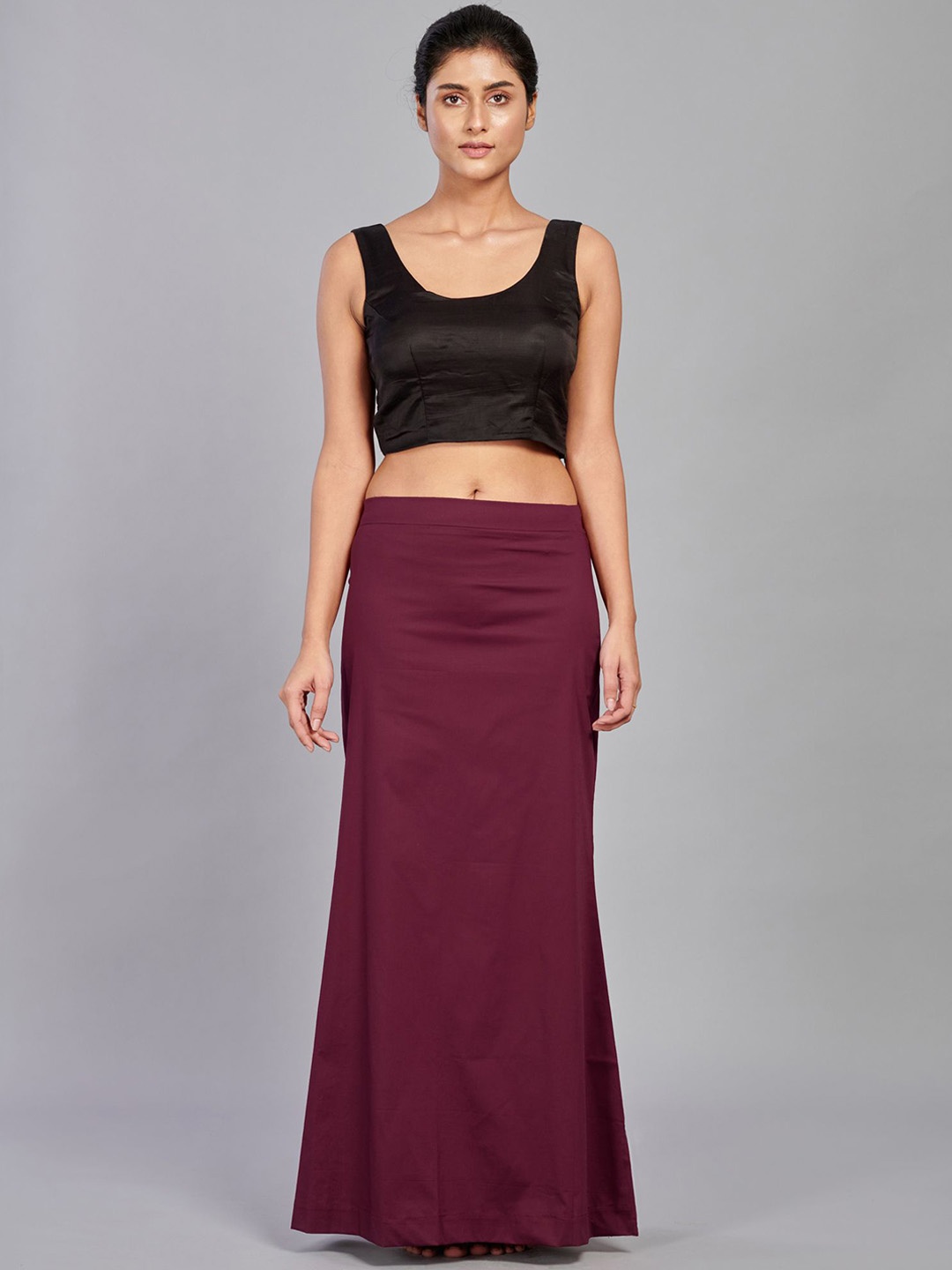 

I AM BY DOLLY JAIN D'coat Simple Petticoat Saree Shapewear, Burgundy