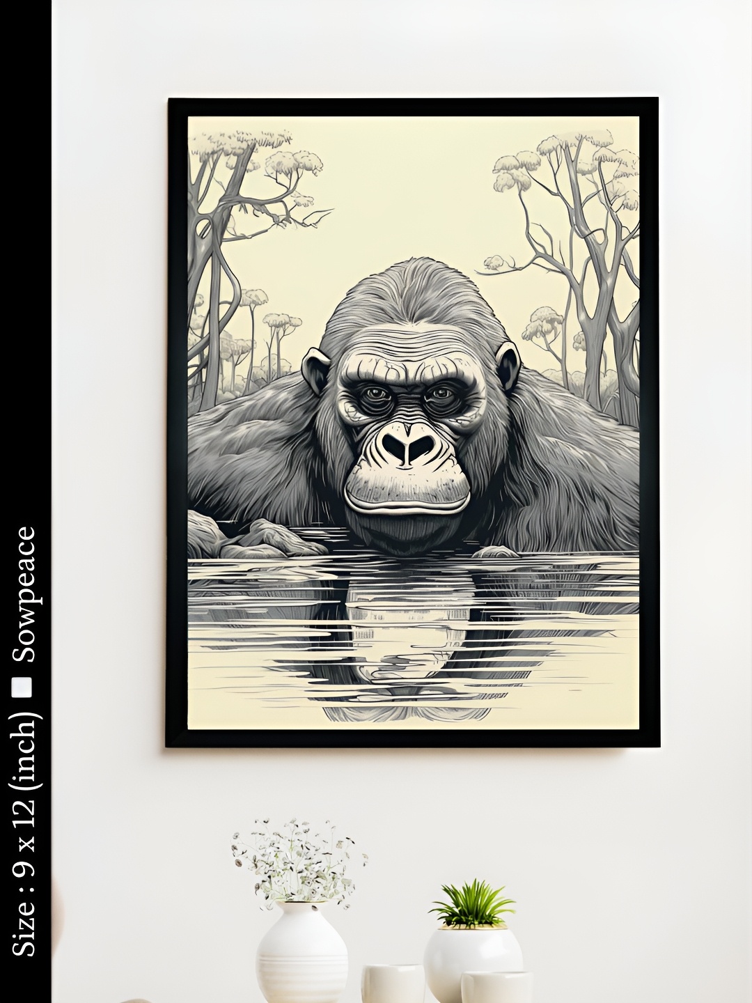 

SOWPEACE Grey & White 1 Piece Canvas Birds and Animals Wall Photographs