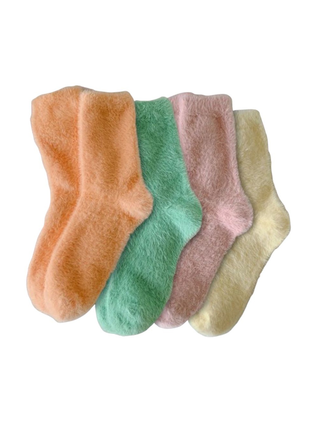 

Sockscarving Women Pack Of 4 Calf Length Socks, Green