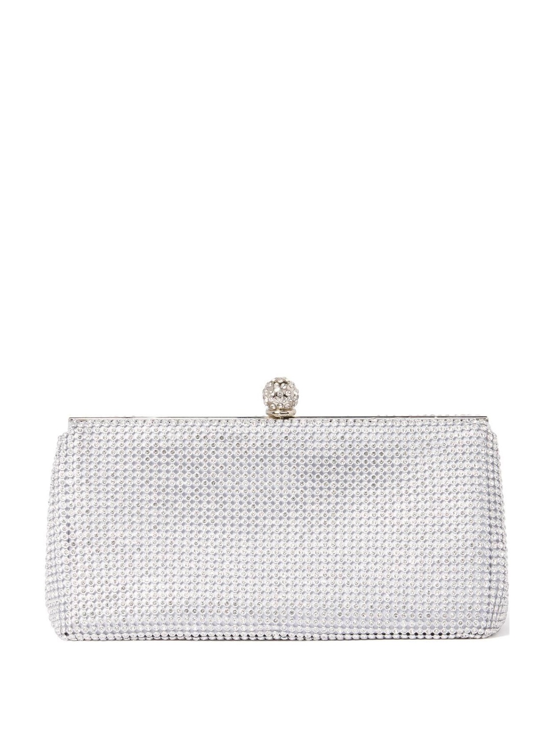 

Forever New Cubic Zirconia Embellished Purse Clutch, Silver