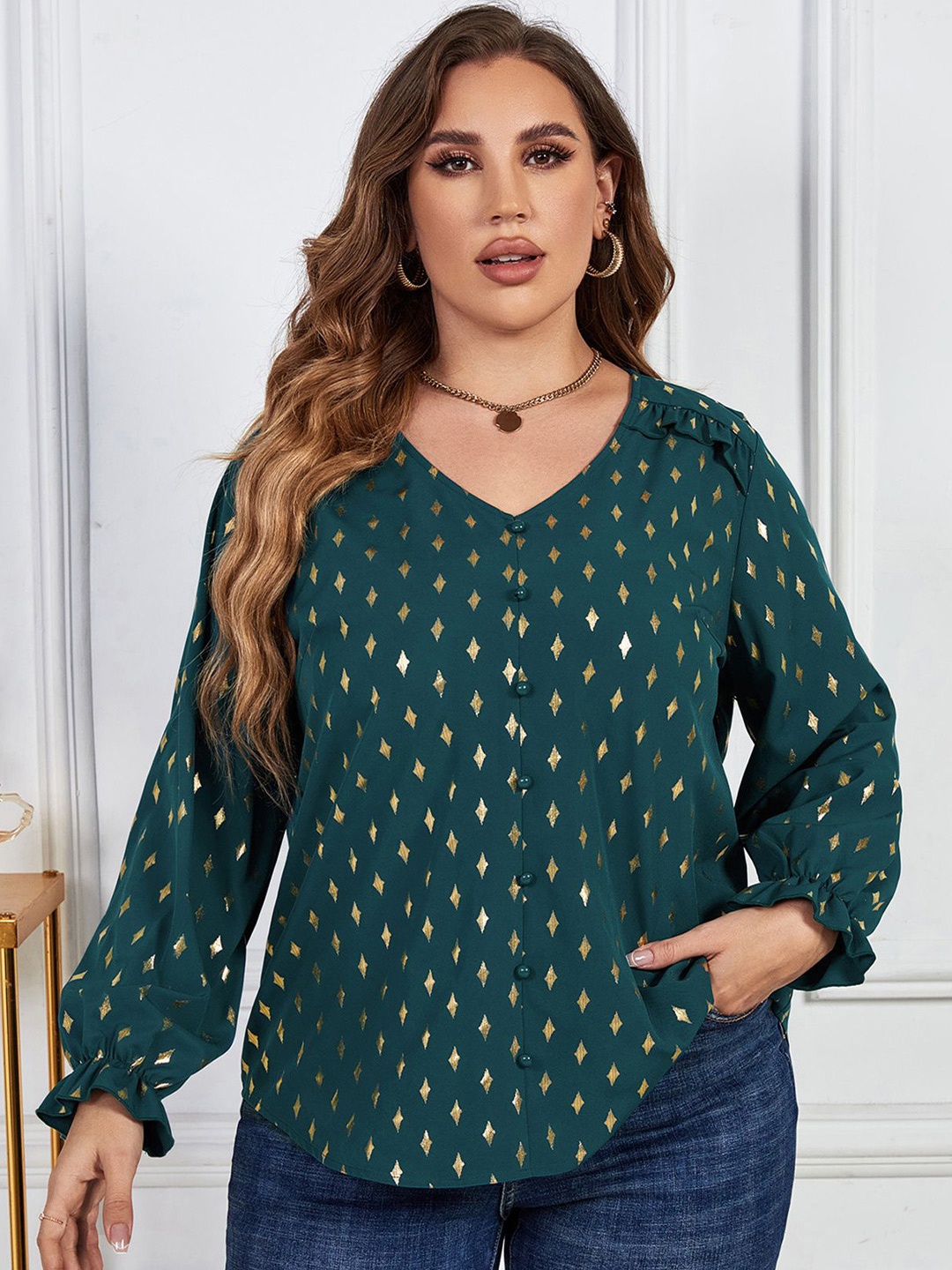 

StyleCast Curve Top, Green