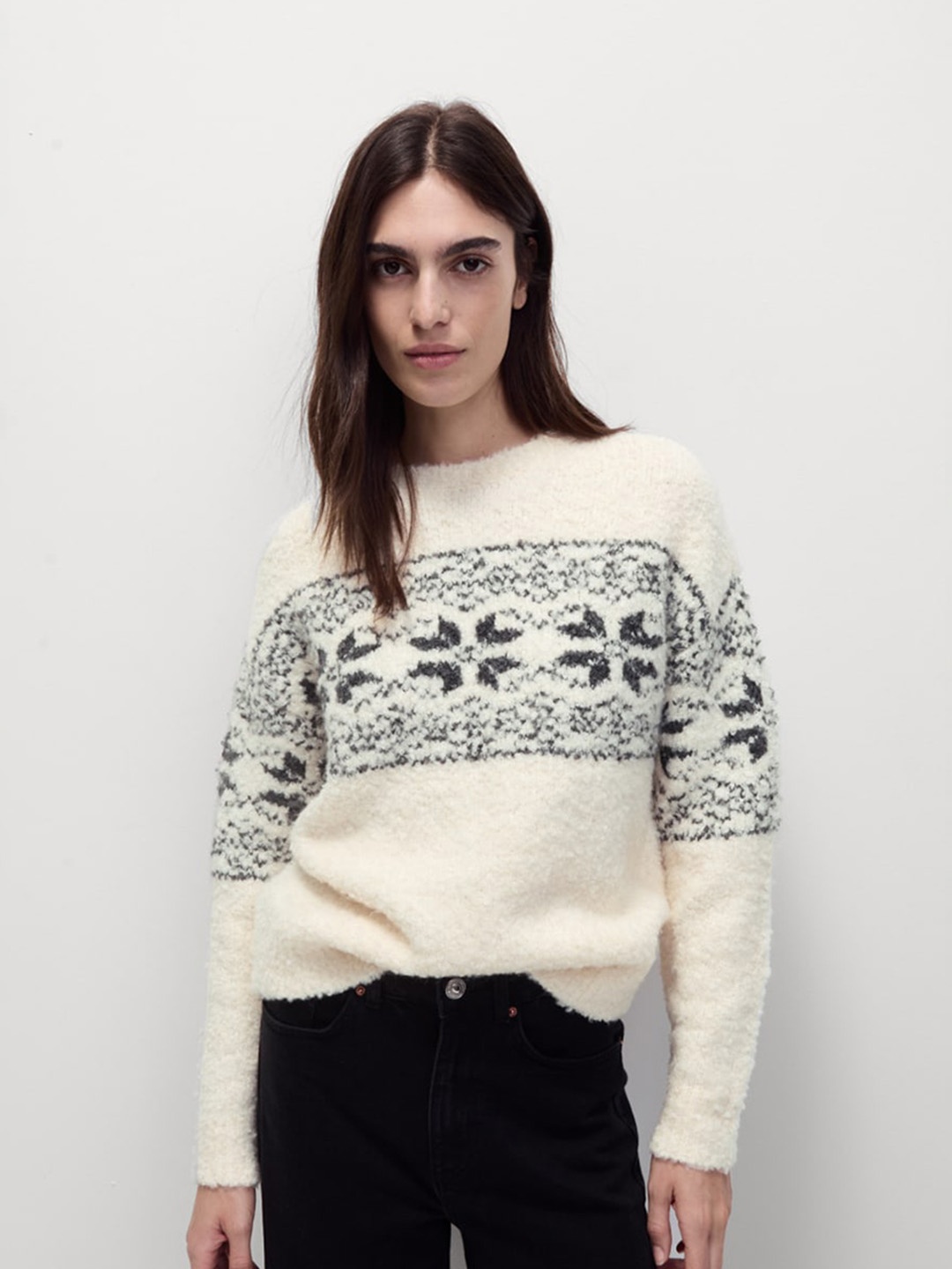 

Marks & Spencer Women Floral Printed Pullover, White