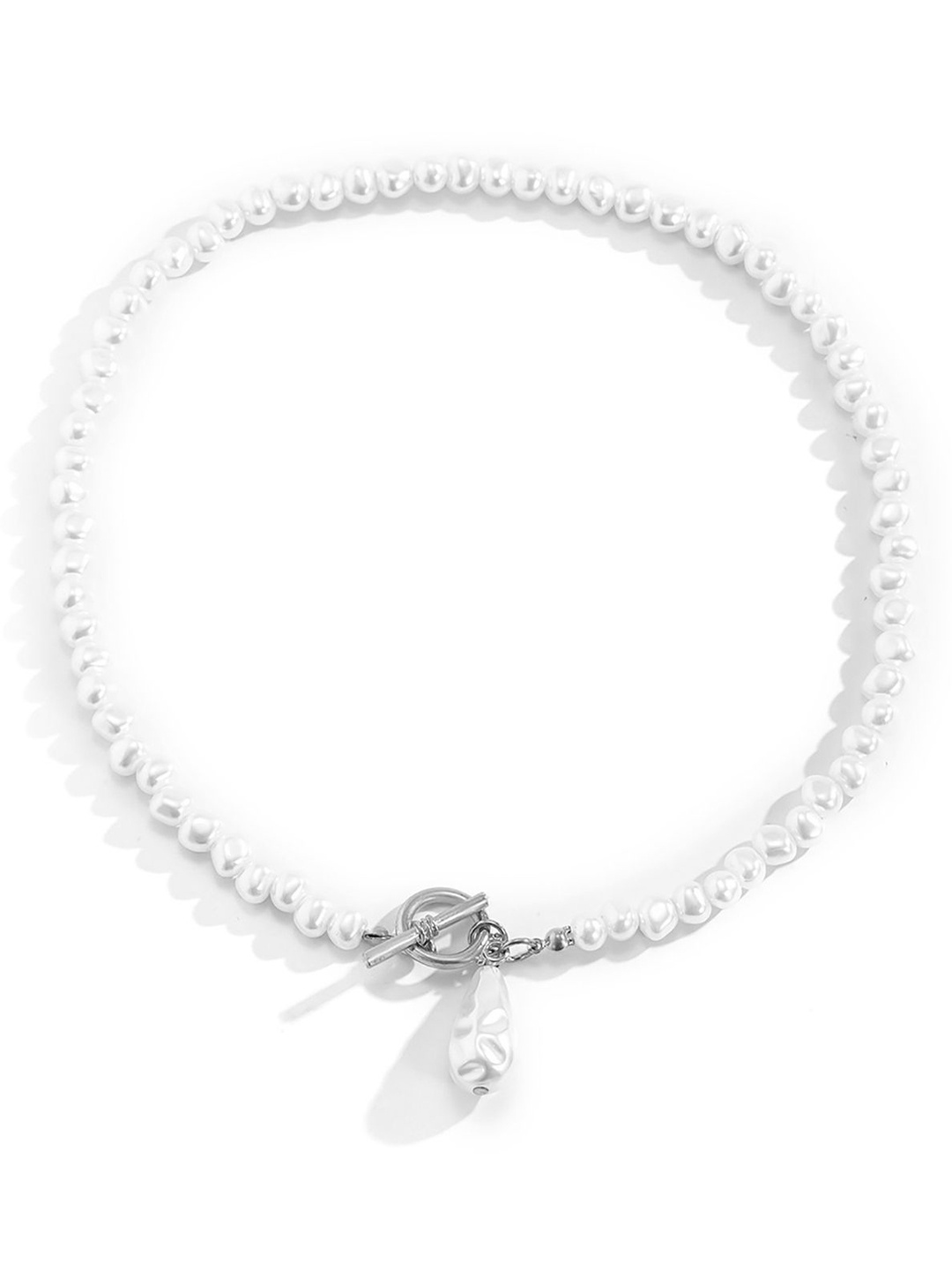 

StyleCast x Revolte Silver-Plated Beaded Enamelled Chain, White