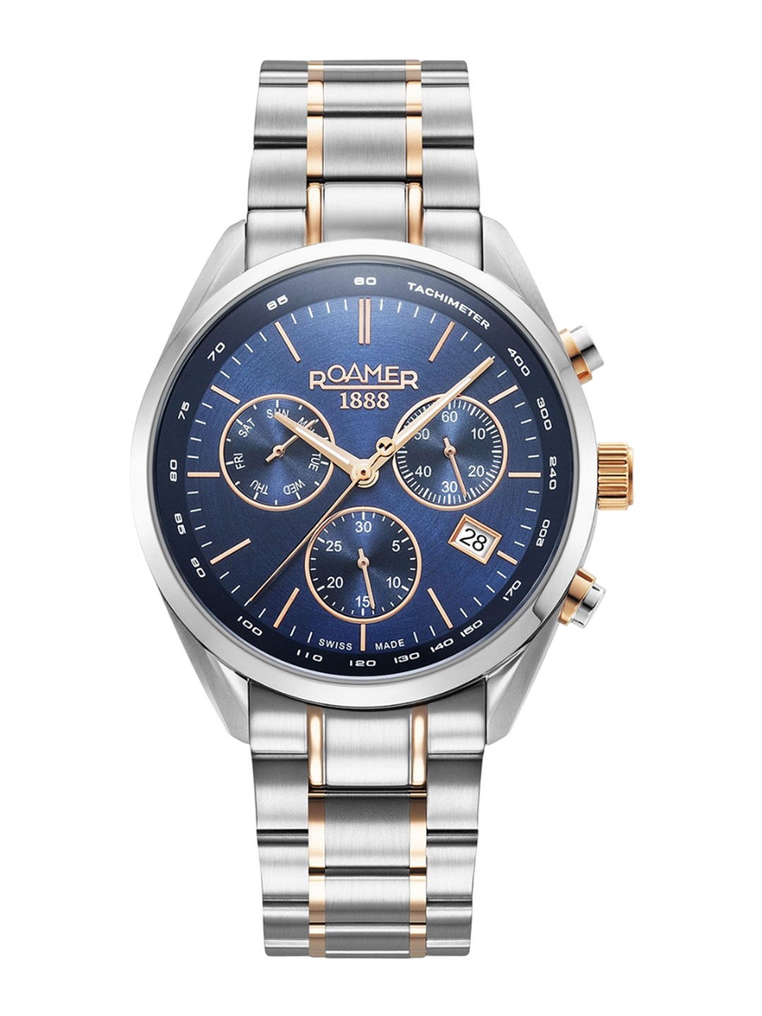 

ROAMER Men Straps Analogue Chronograph Watch 993819 47 45 20, Blue