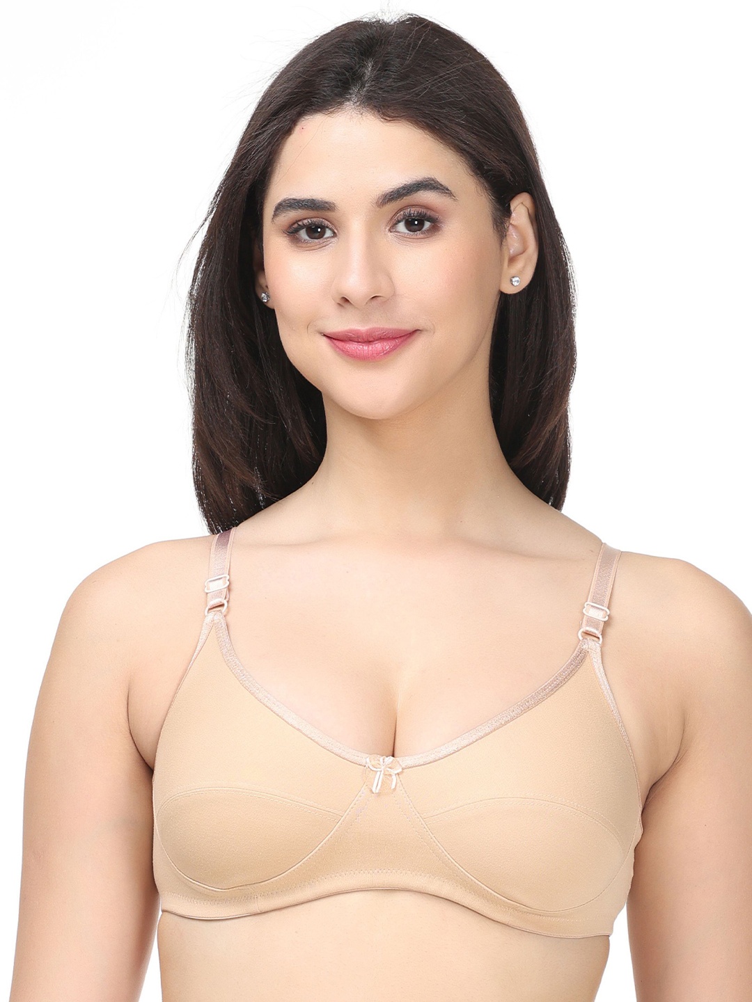 

Vismay Women Everyday Full Coverage Non Padded Cotton Bra, Nude