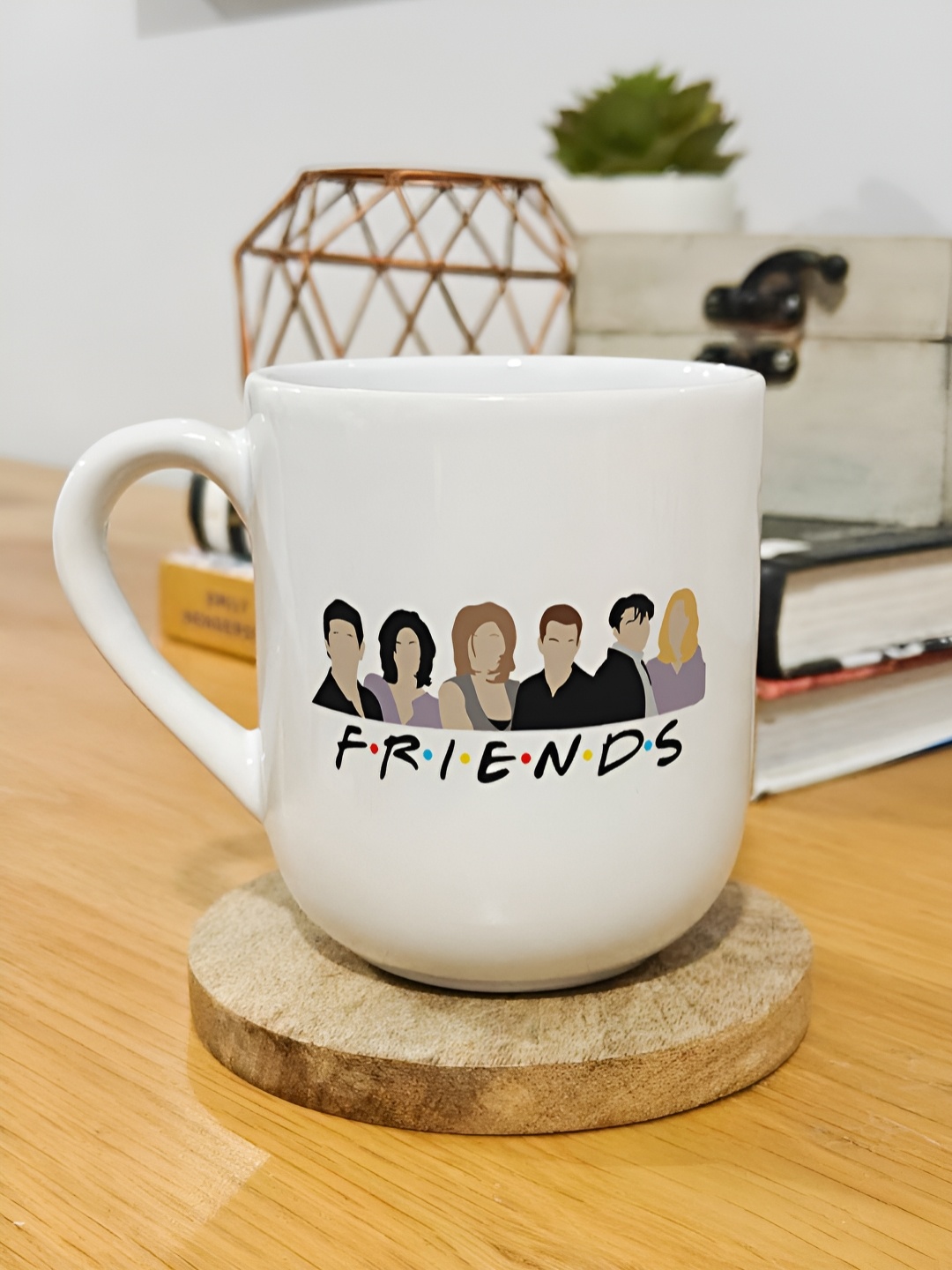 

One Posh Home White & Black Friends Printed Ceramic Mug 250ml
