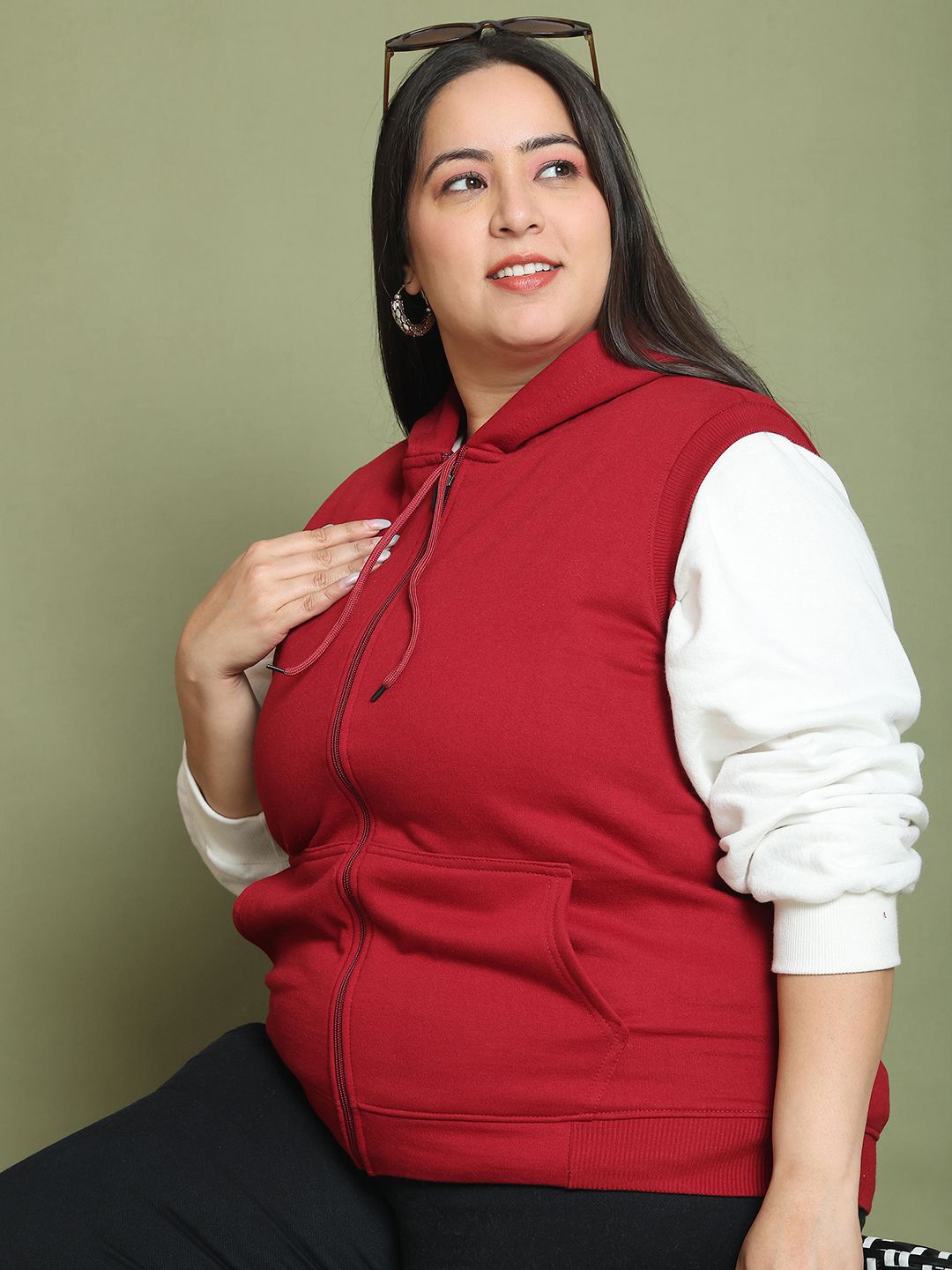 

UnaOne Women Hooded Sweatshirt, Maroon