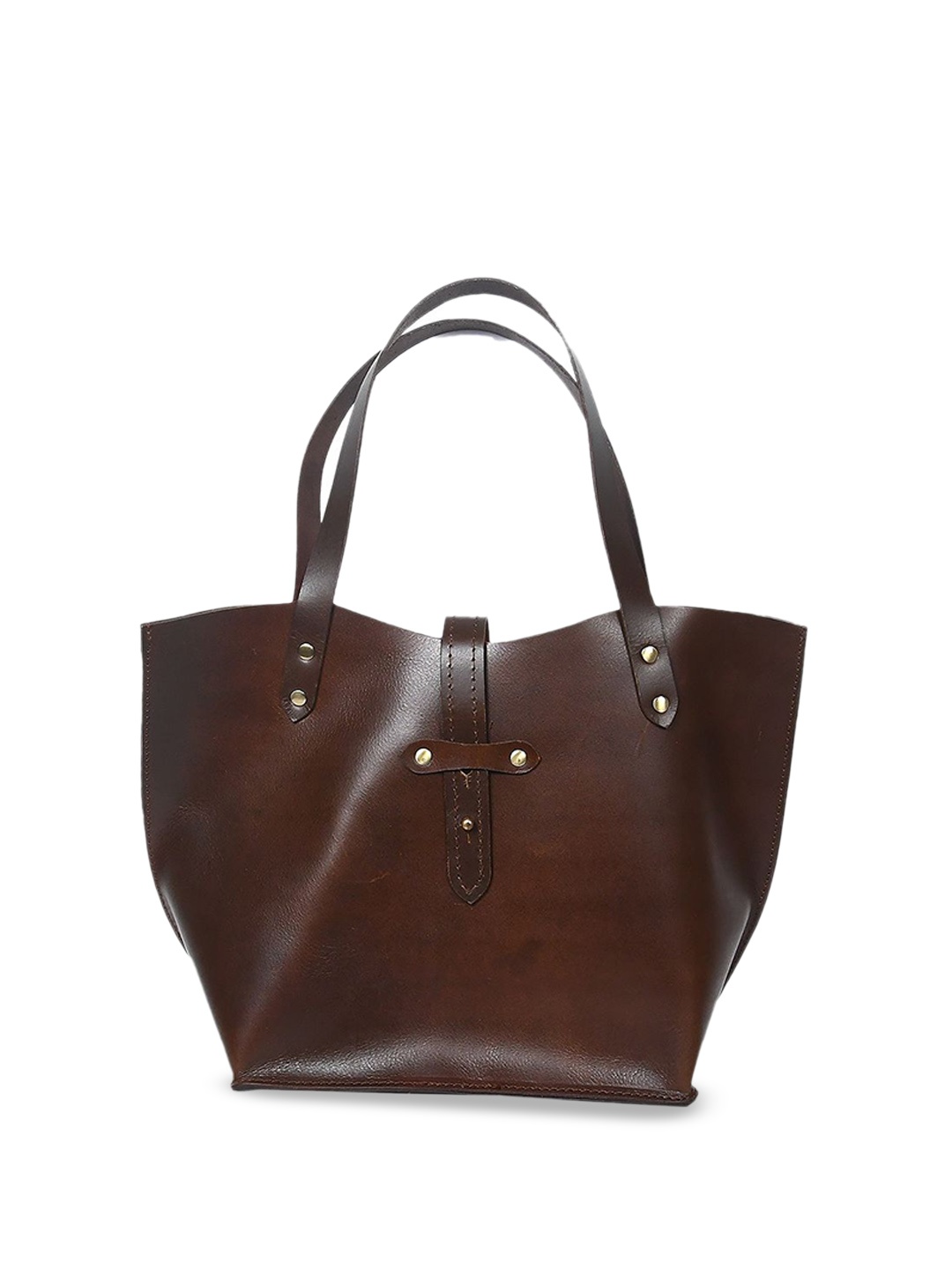 

Celtic Leather Structured Shoulder Bag, Brown