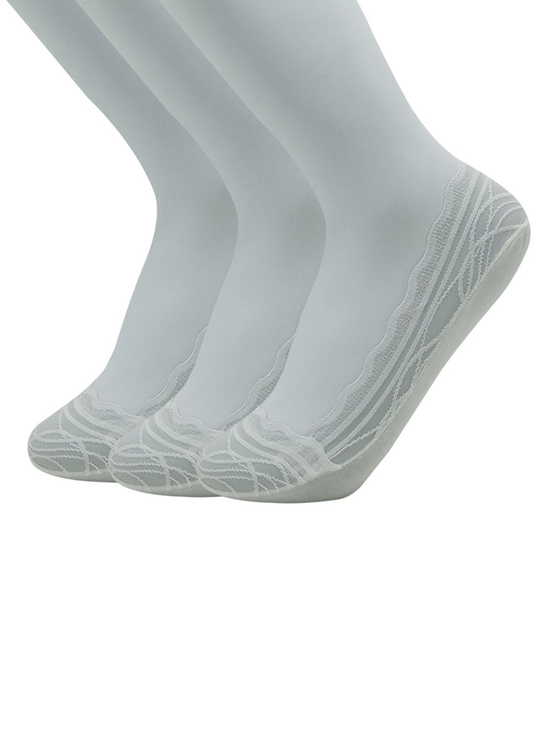 

Van Heusen Women Pack Of 3 Patterned Shoe Liners, White