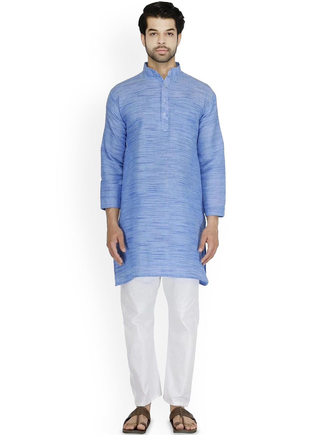 

Aaryavar Men Striped Kurta, Blue