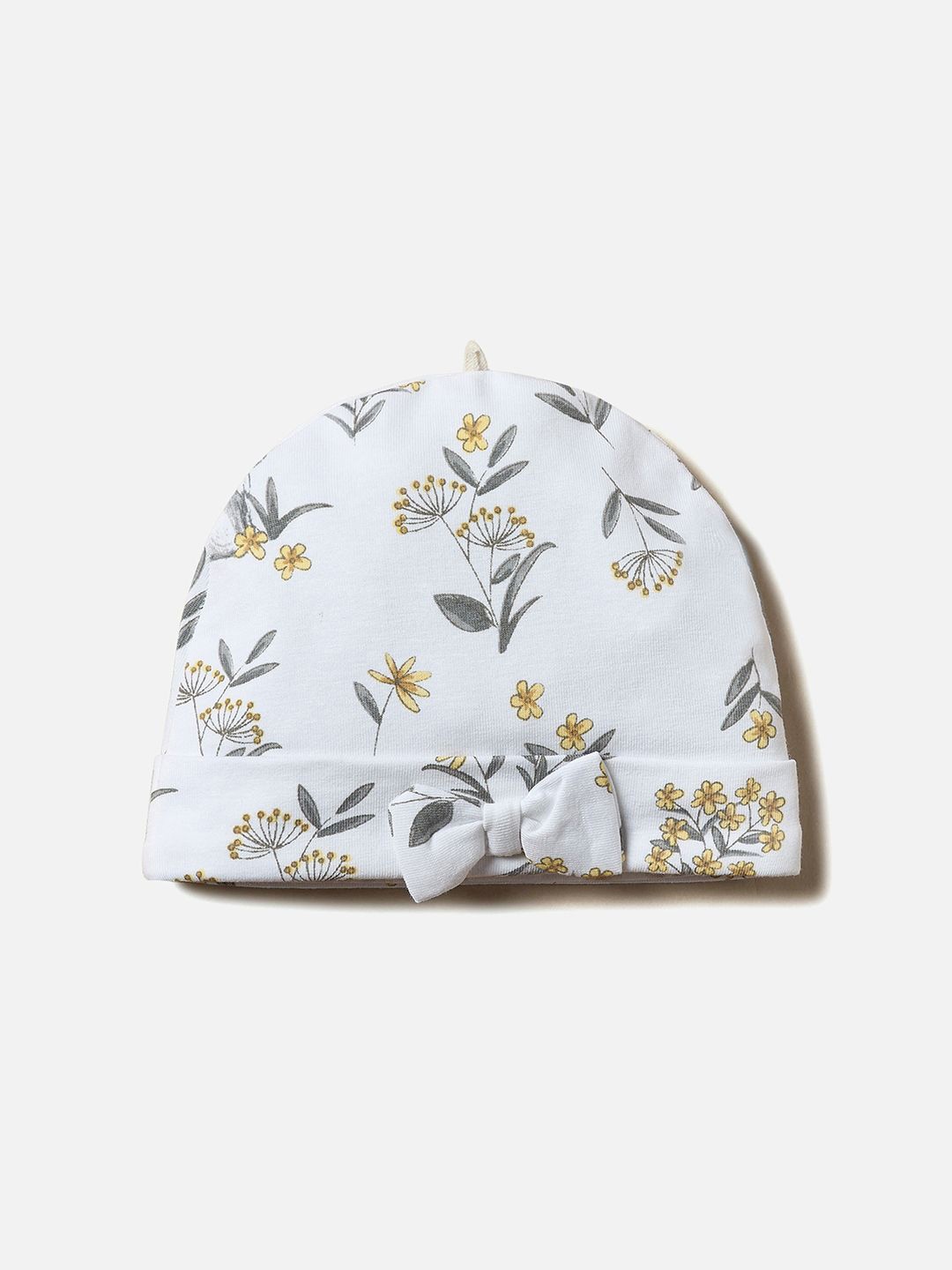 

Juniors by Babyshop Girls Floral Printed Beanie, White