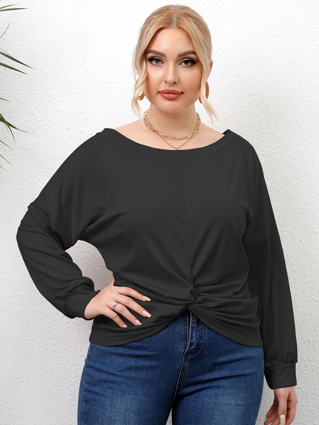 

StyleCast Curve Top, Black