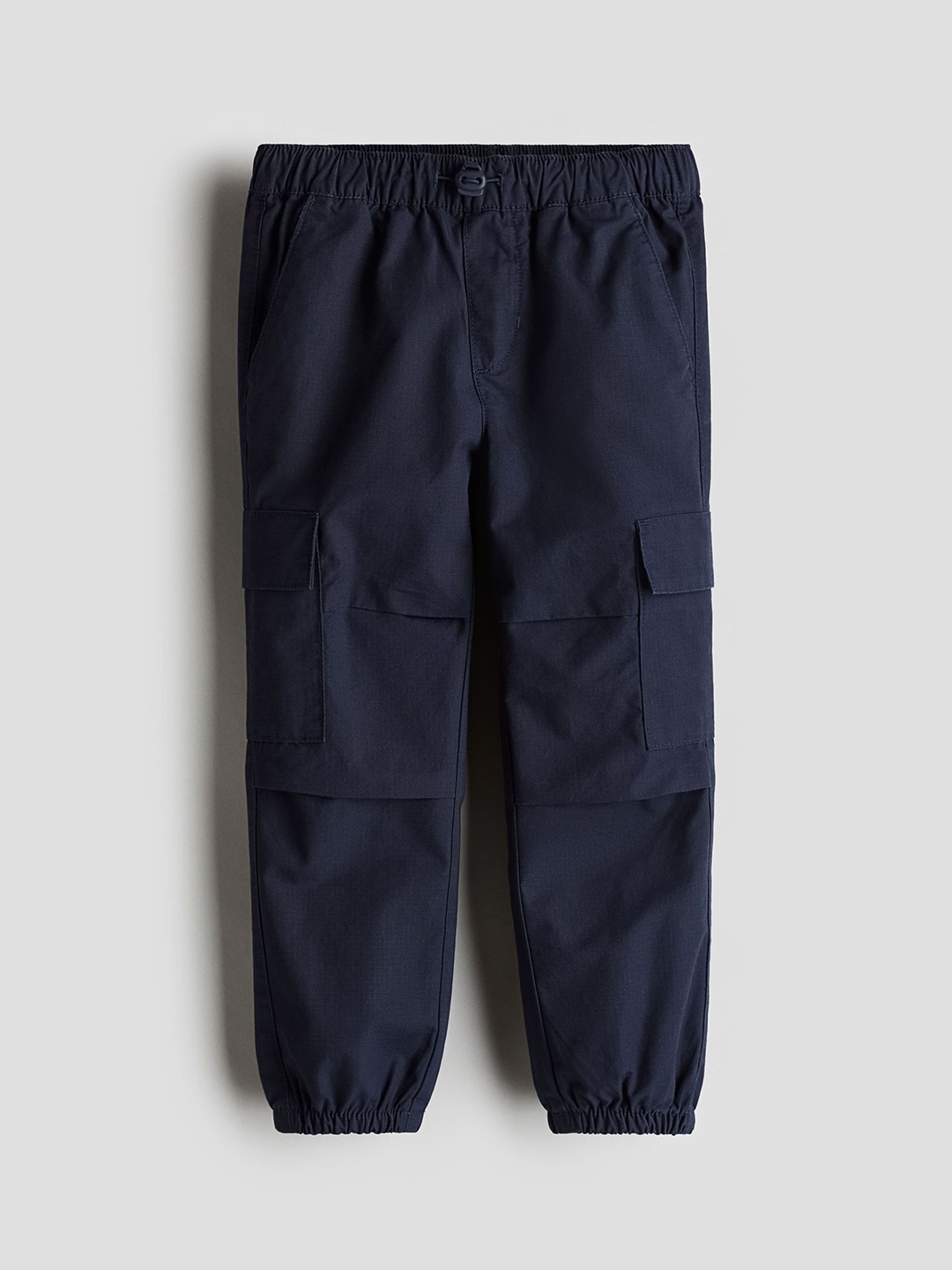 

H&M Cotton Cargo Trousers, Navy blue
