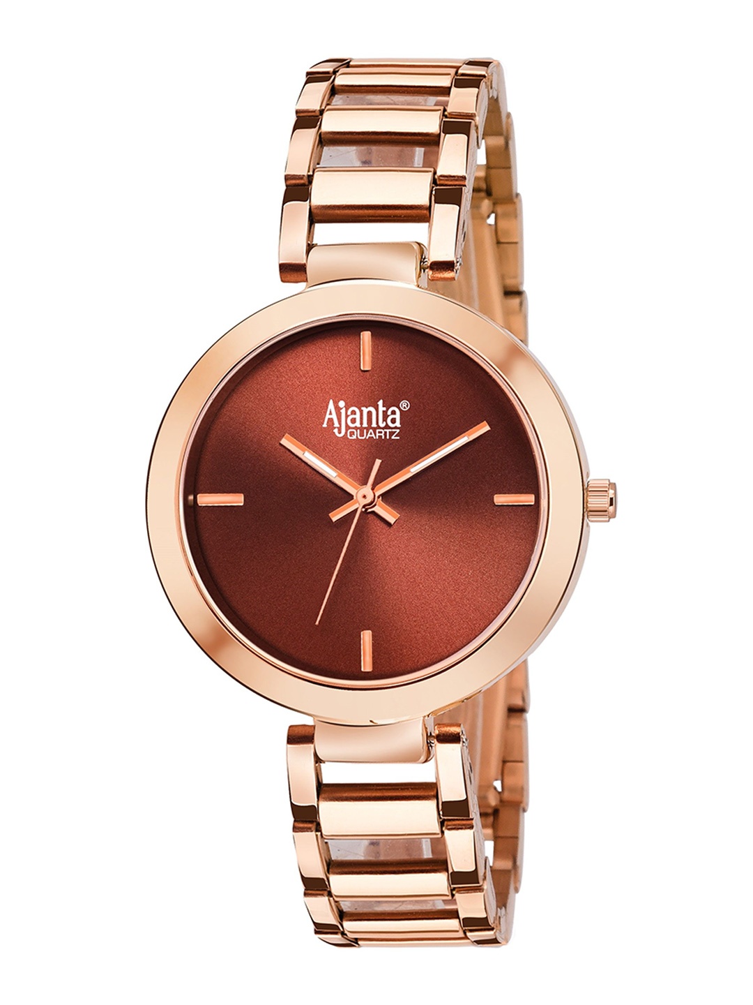 

Ajanta Quartz Women Stainless Steel Analogue Watch AWC043MSL BRR R, Brown