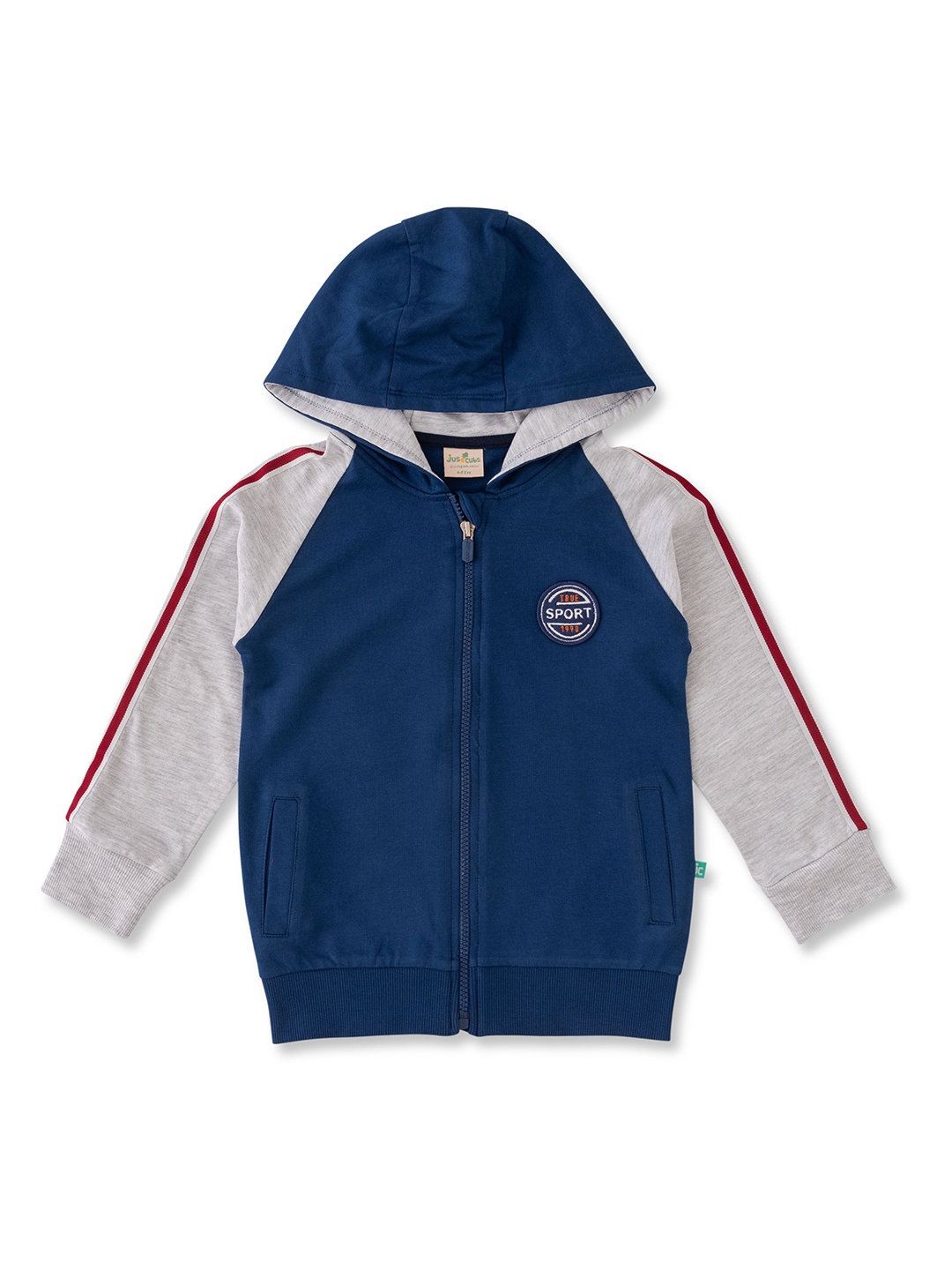 

JusCubs Boys Colourblocked Hooded Cotton Sweatshirt, Blue