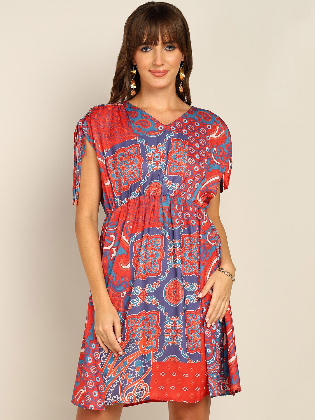 

DressBerry Women Ethnic Motifs Printed Fit & Flare Dress, Multi