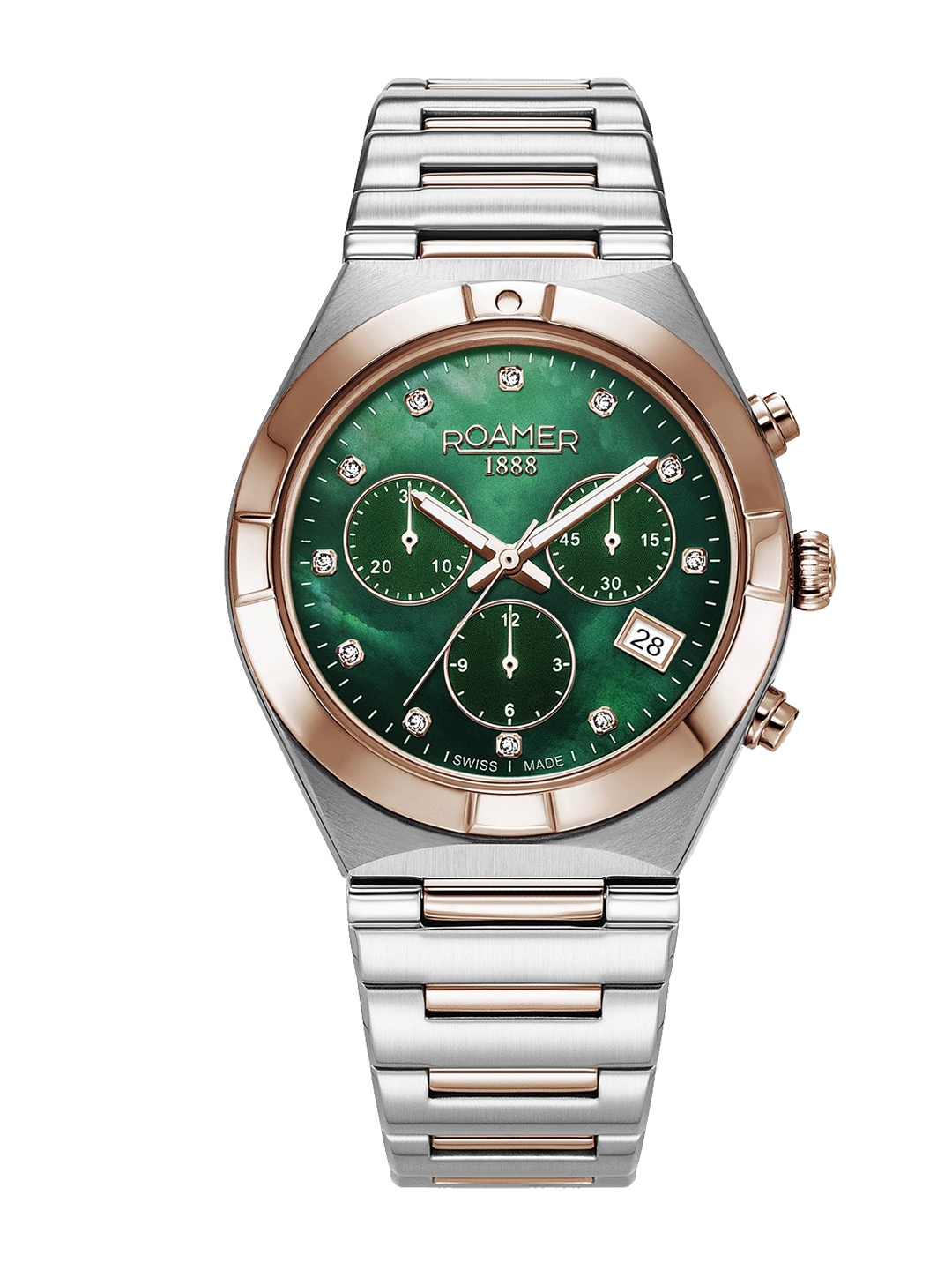 

ROAMER Women Skeleton Dial Analogue Chronograph Watch 987837 49 70 20, Green