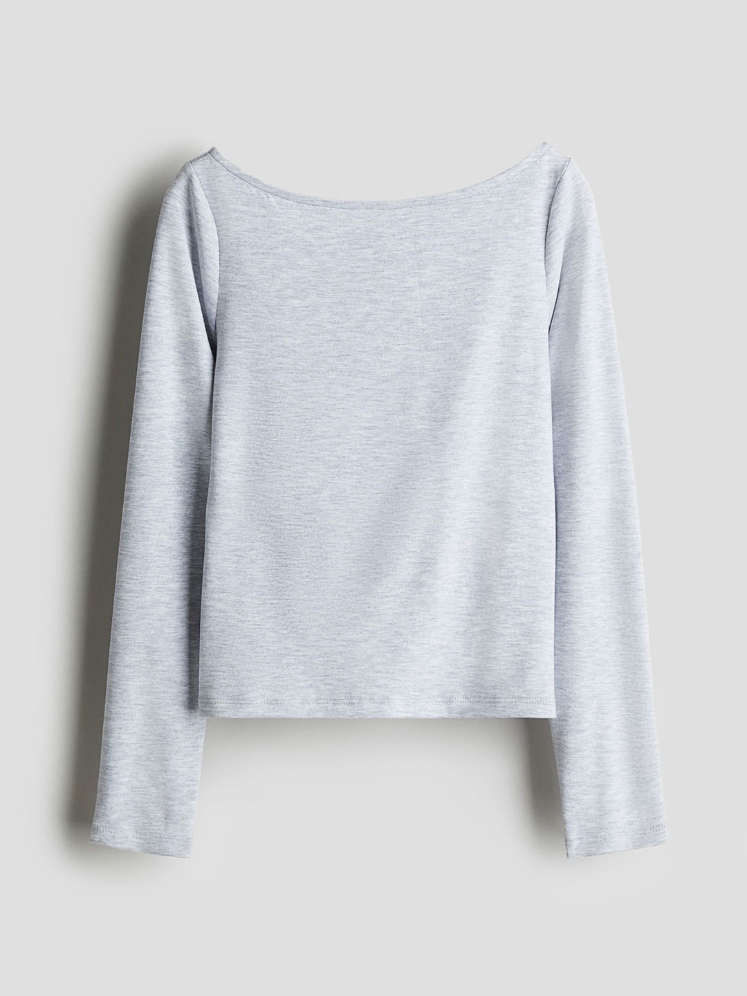 

H&M Cut-Out Jersey Top, Grey