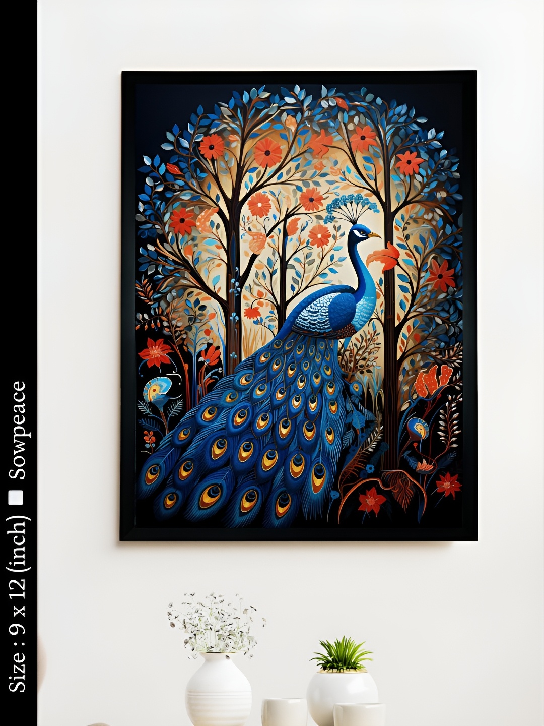 

SOWPEACE Black & Blue 1 Piece Canvas Birds and Animals Wall Photographs