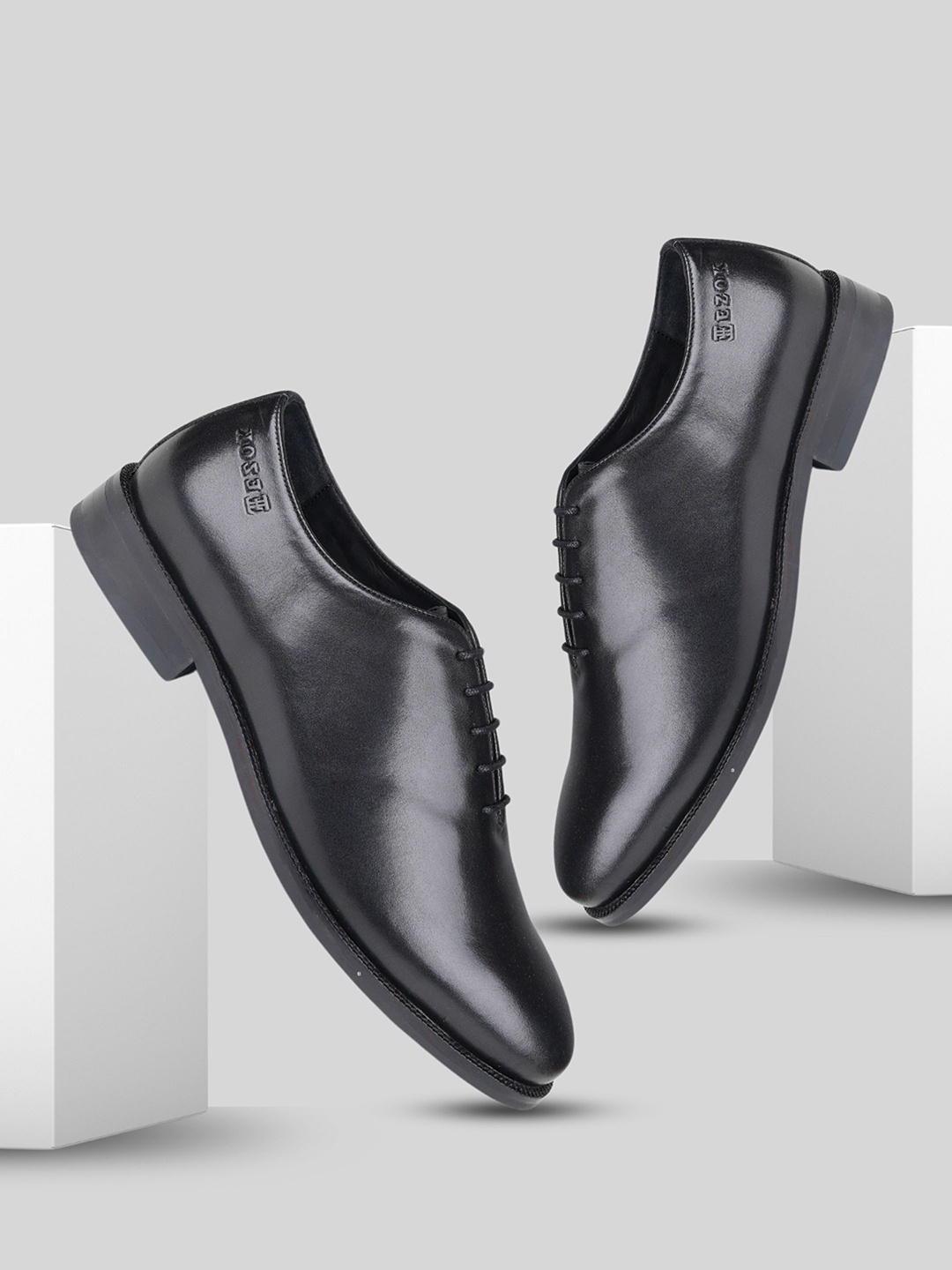 

EZOK Men Leather Lace-Ups Formal Shoes, Black