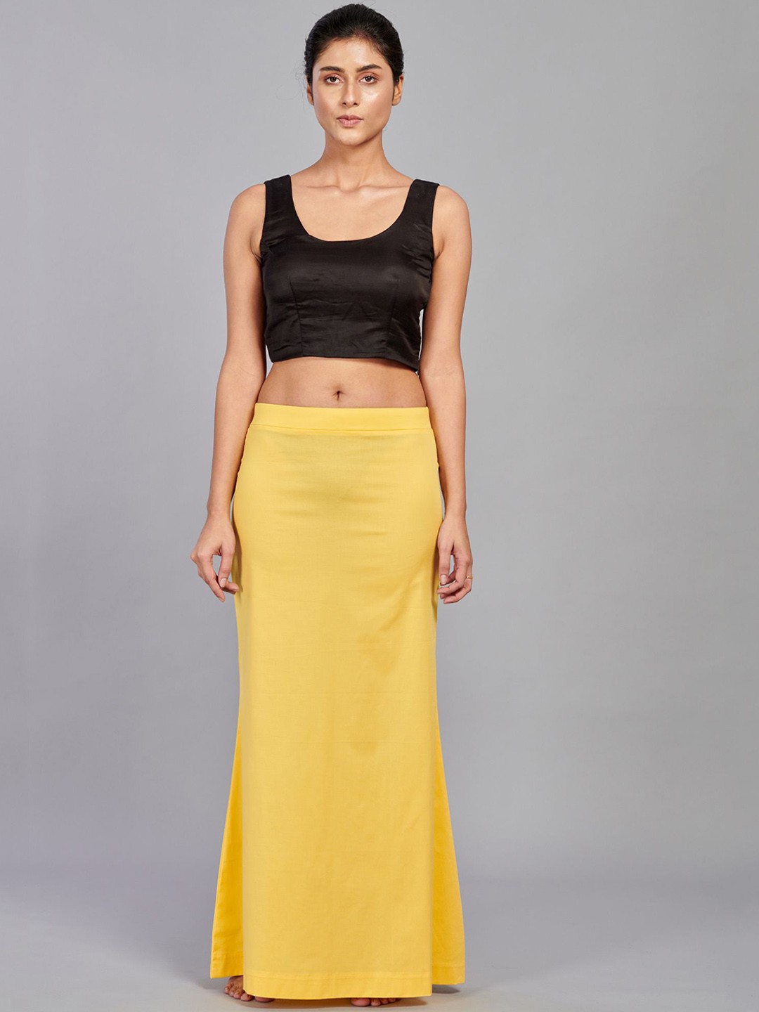 

I AM BY DOLLY JAIN D'coat Simple Petticoat Saree Shapewear, Yellow
