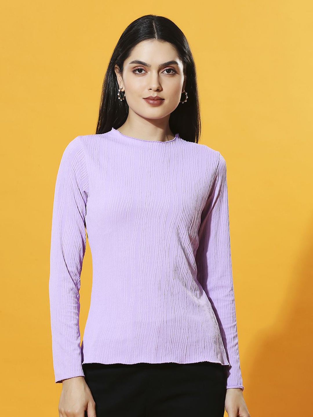 

HERE&NOW Women Long Sleeves Top, Purple